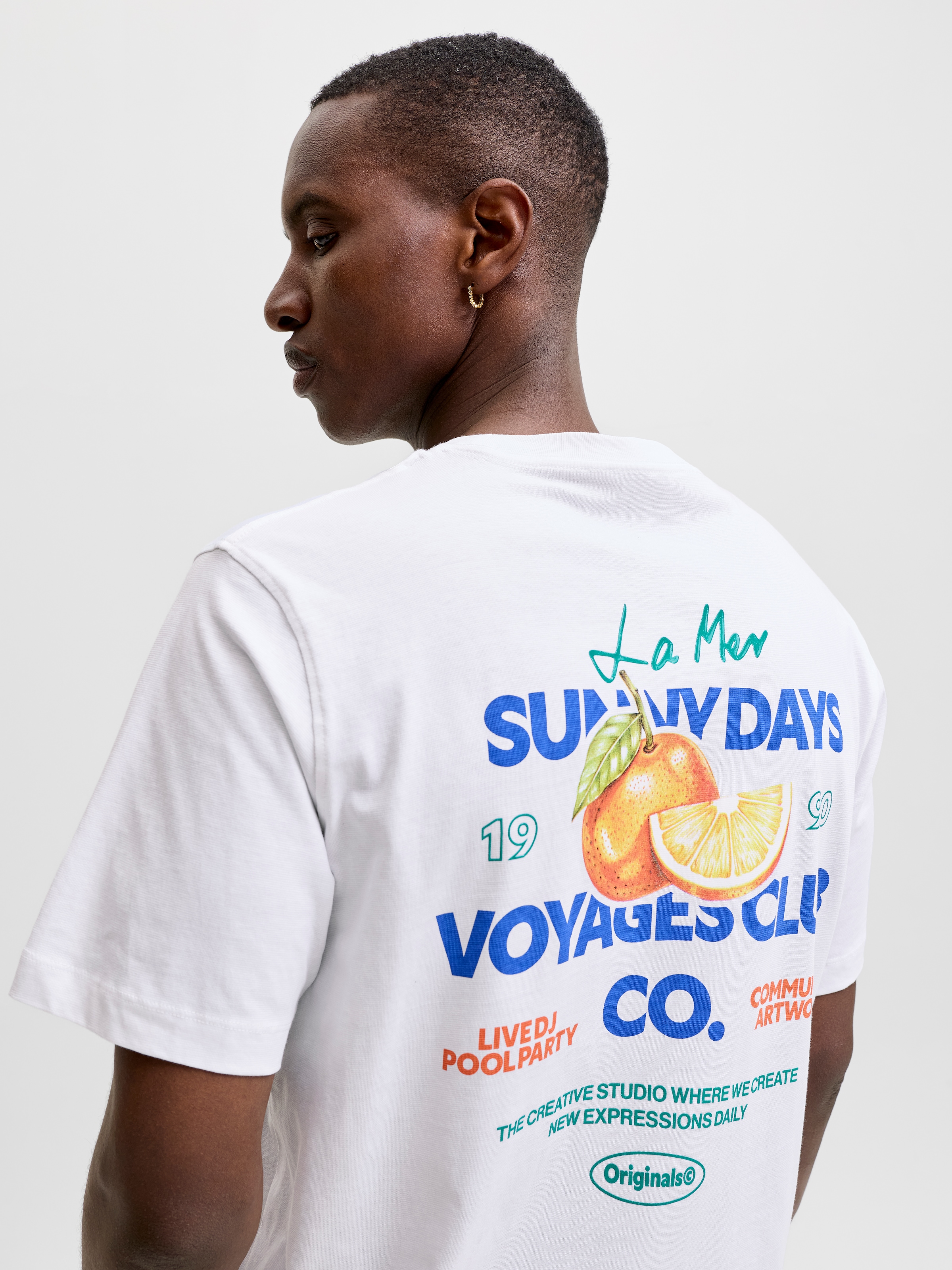 Jack & Jones T-shirt »JORRIVIERA VINTAGE POSTER BACK TEE SS CN« avec impression