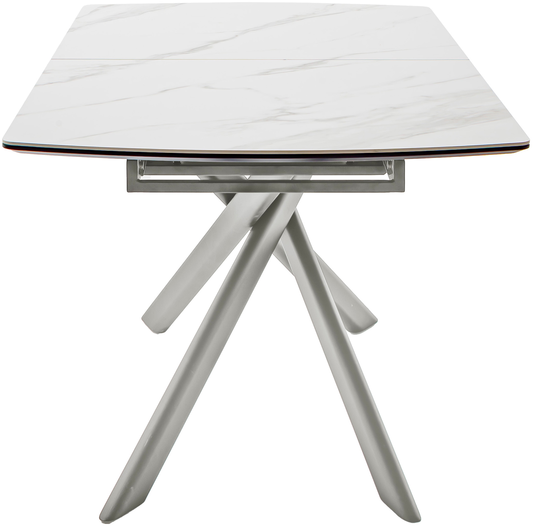 MCA furniture Table de salle à manger »VANINO Auszugtisch 180-230 cm marmoriert« 1 cuis tlg. Keramik,Edelstahl,Synchronauszug,ausziehbar,8-10 Personen