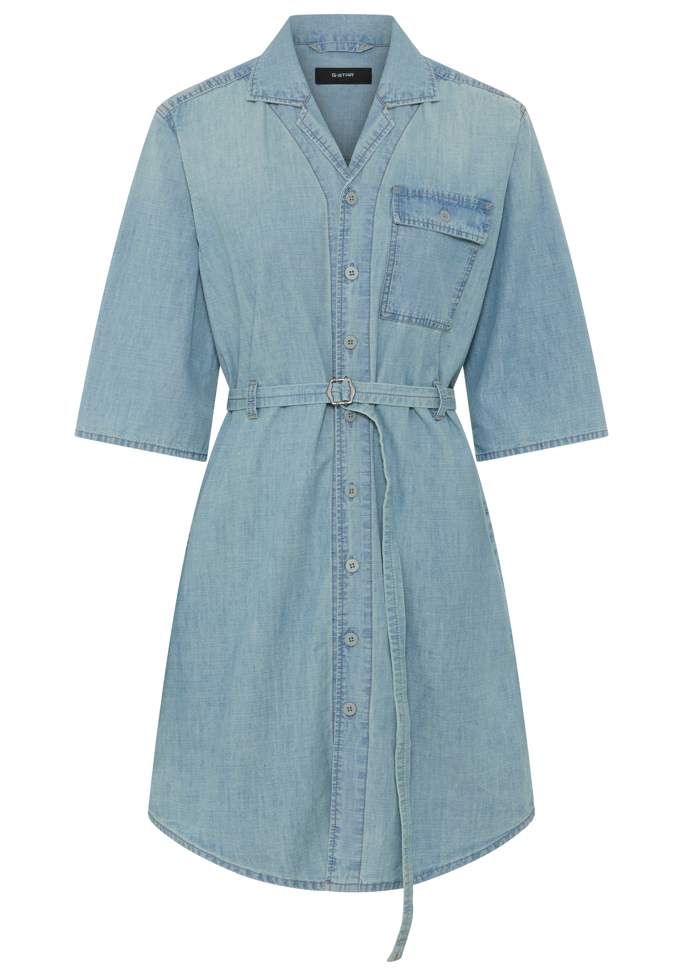 G-STAR Robe chemisier »Belted Shirt Dress ss wmn« Poche poitrine avec ceinture à la taille, coupe regular