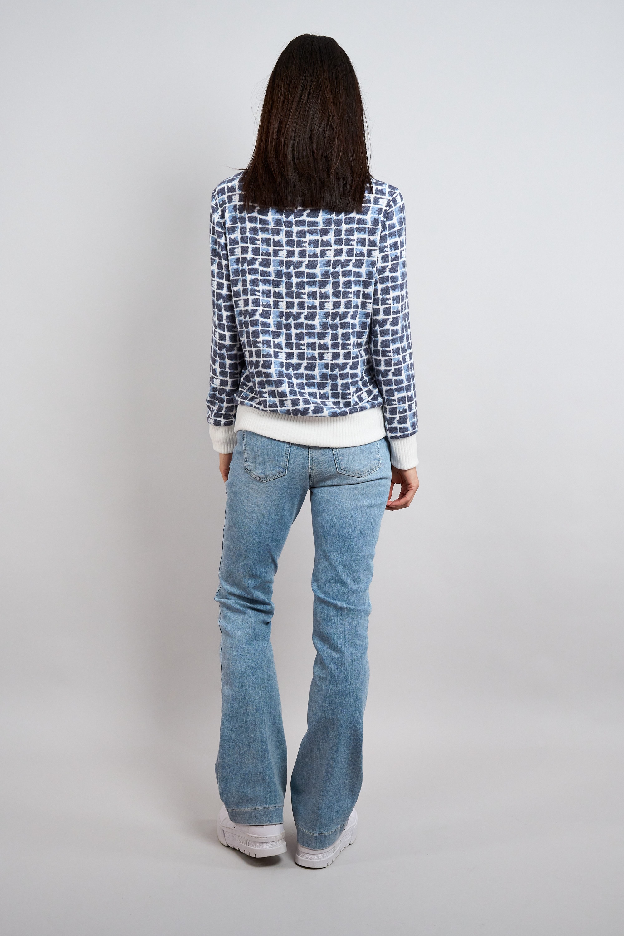 Seidel Moden Schalkragenpullover mit grafischem Muster und Schalkragen - MADE IN GERMANY