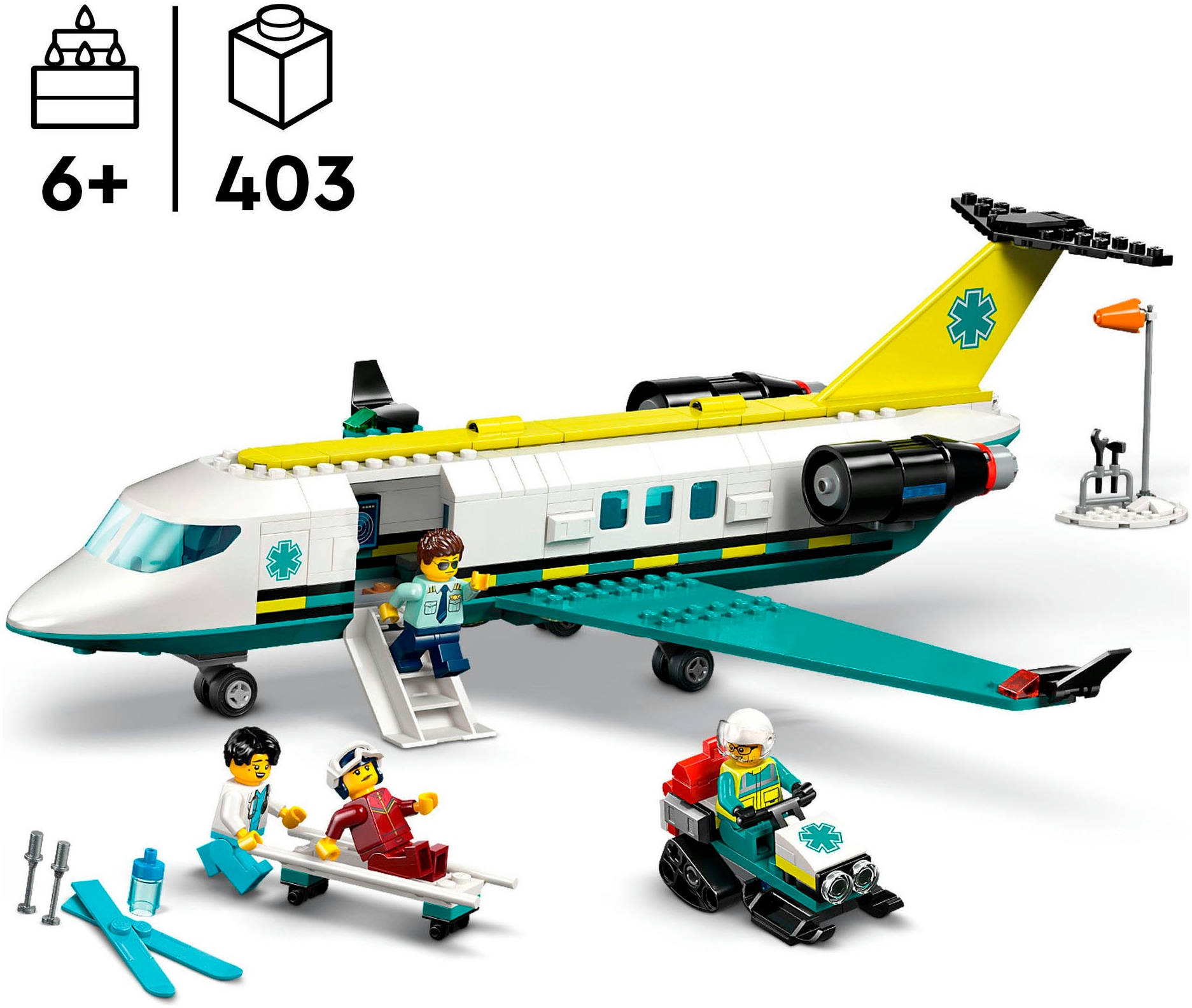 LEGO® Pions de construction »Notfallrettungsflugzeug (60465), LEGO City« Made in Europe