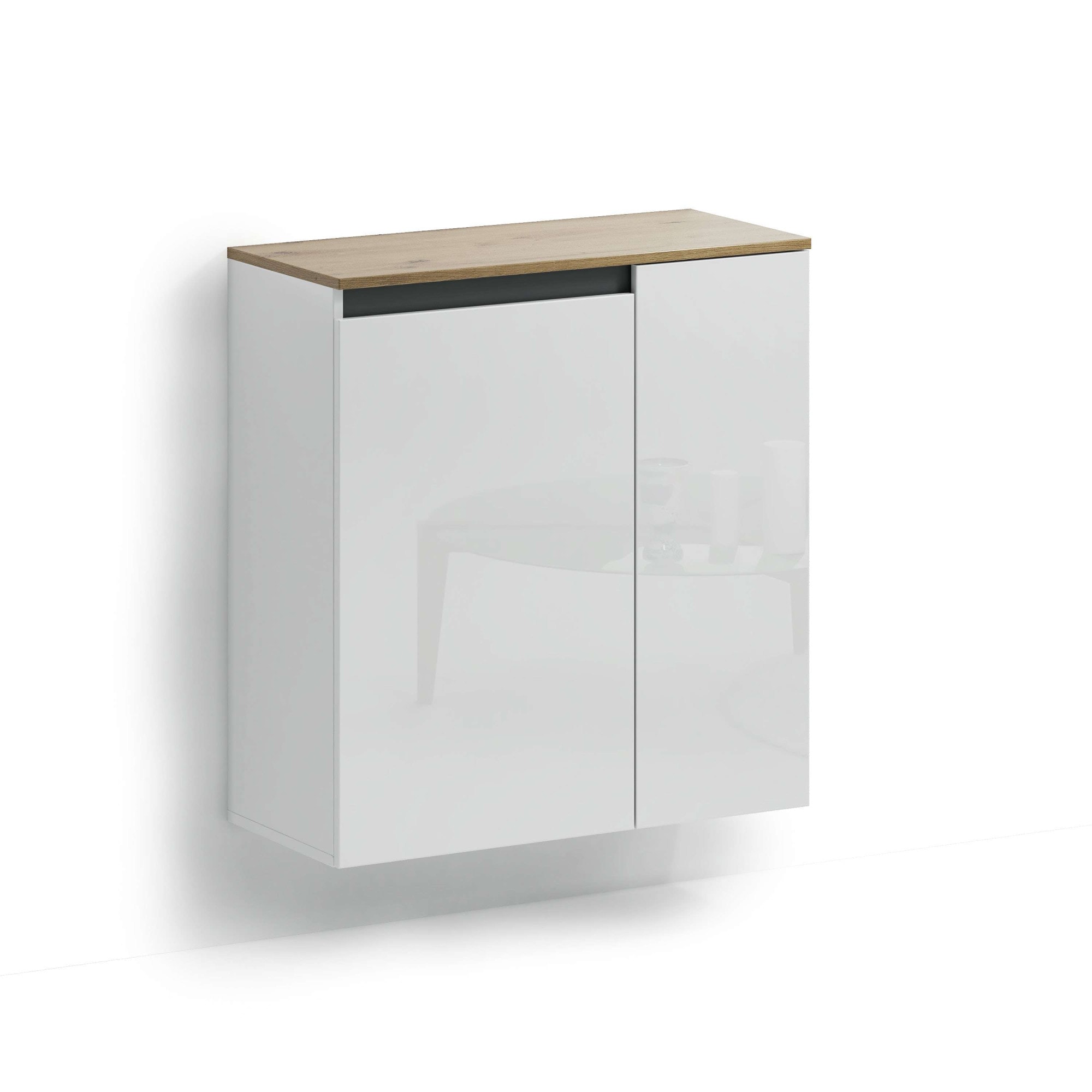 Home affaire Schuhschrank »Zippo, Schuhkommode,Schuhregal,Made in Italy,hängend« 1 Stk. tlg. Front/Korpus Hochglanz lackiert B/T: 80x35 cm,5 Fächer,15 paar Schuhe