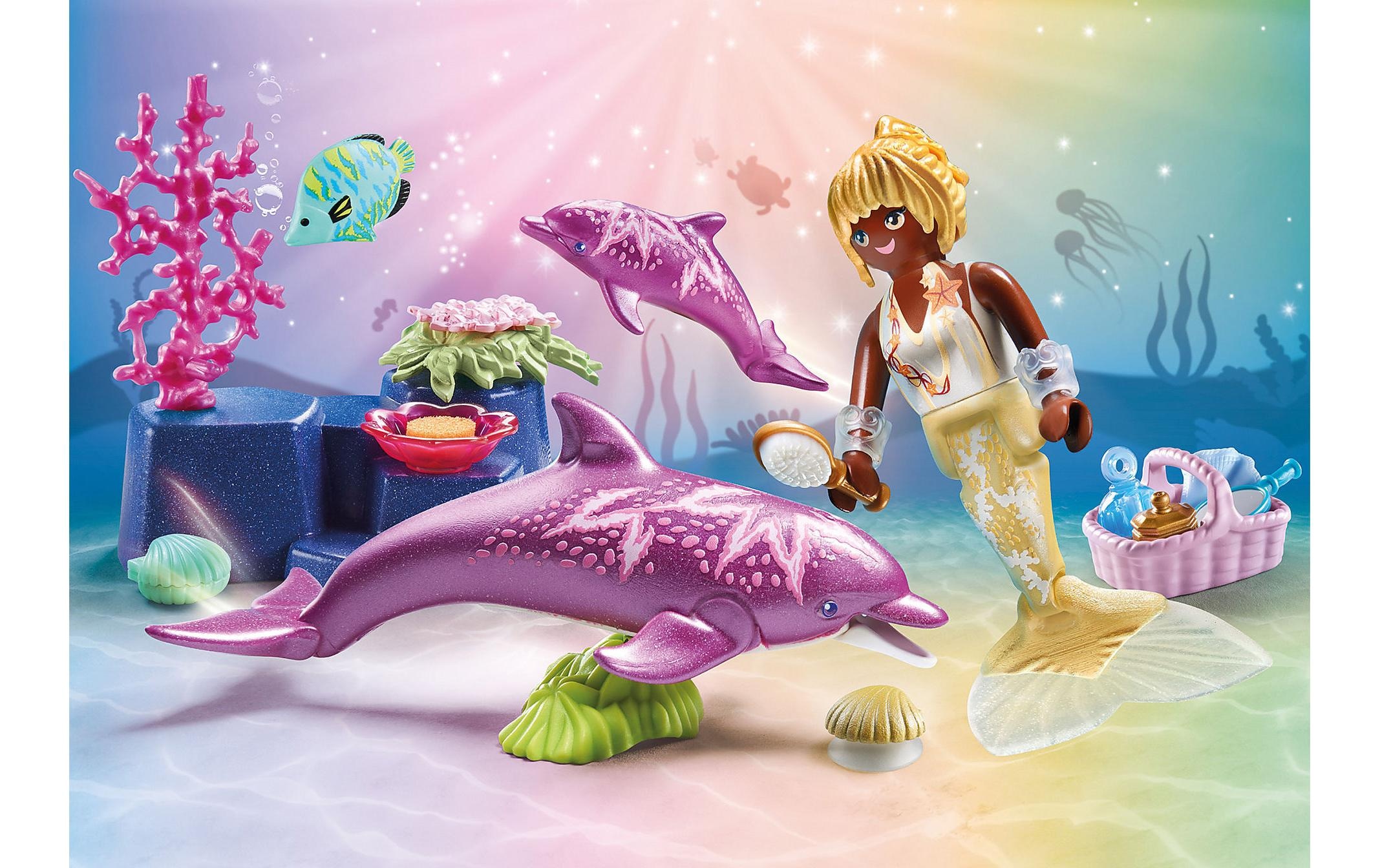 Playmobil® Briques de jeu »Princess Magic Meerjungfrau mit Delfinen 71501«