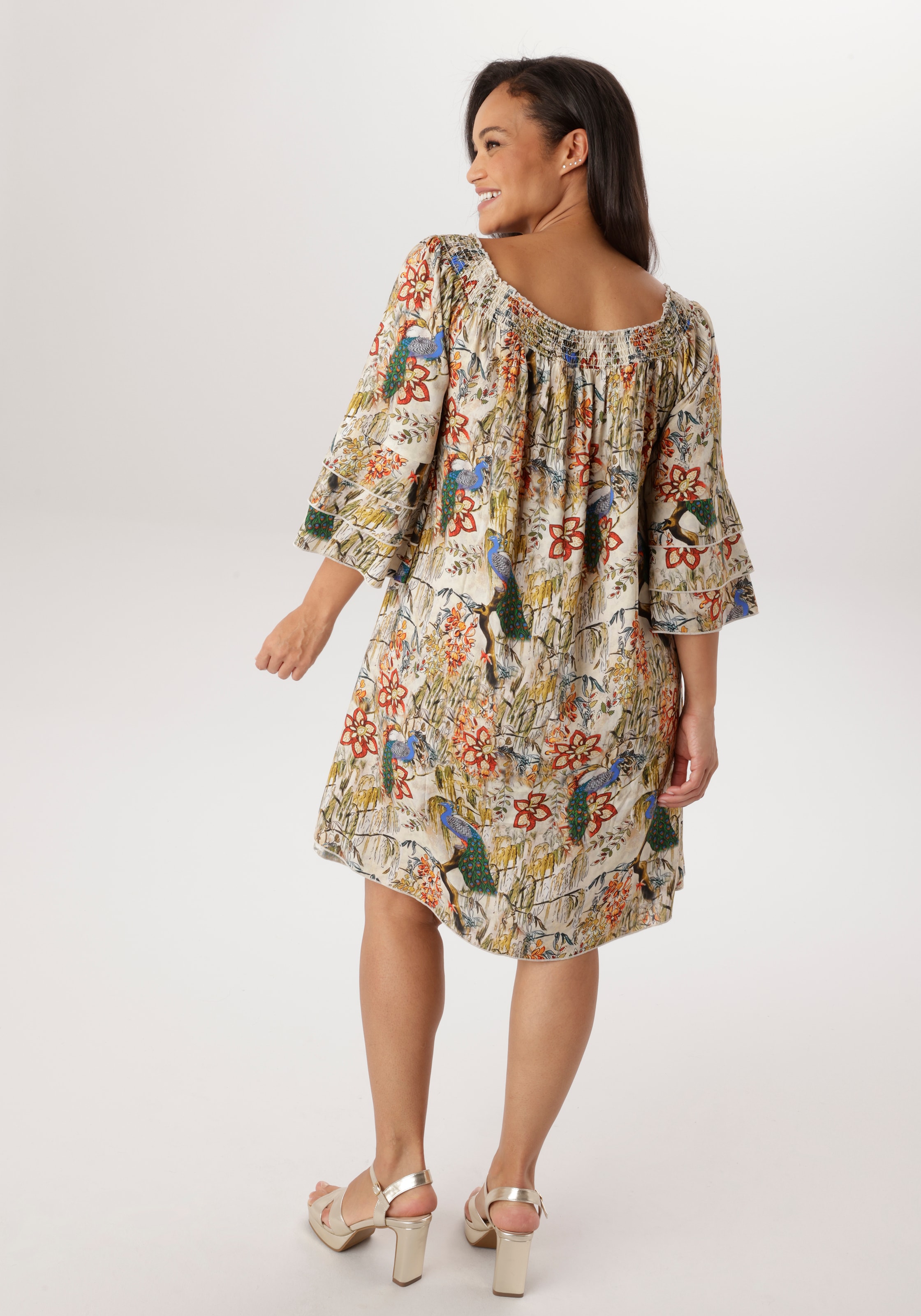 Aniston PLUS Robe chemisier mit Gummizug am Ausschnitt- NEUE KOLLEKTION