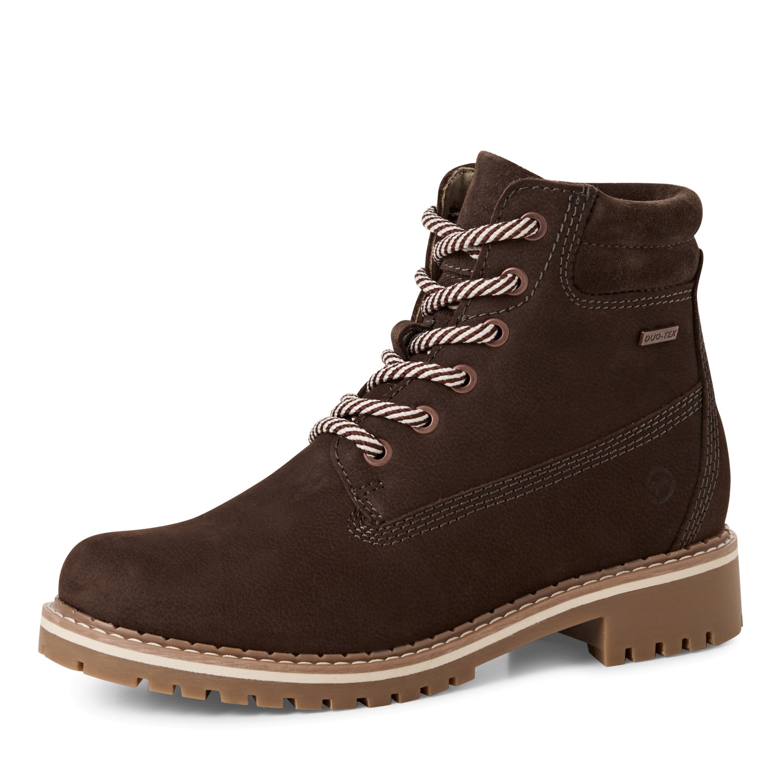 Tamaris Bottes d'hiver  à talon bloc, bottine à lacets avec équipement DUO-TEX