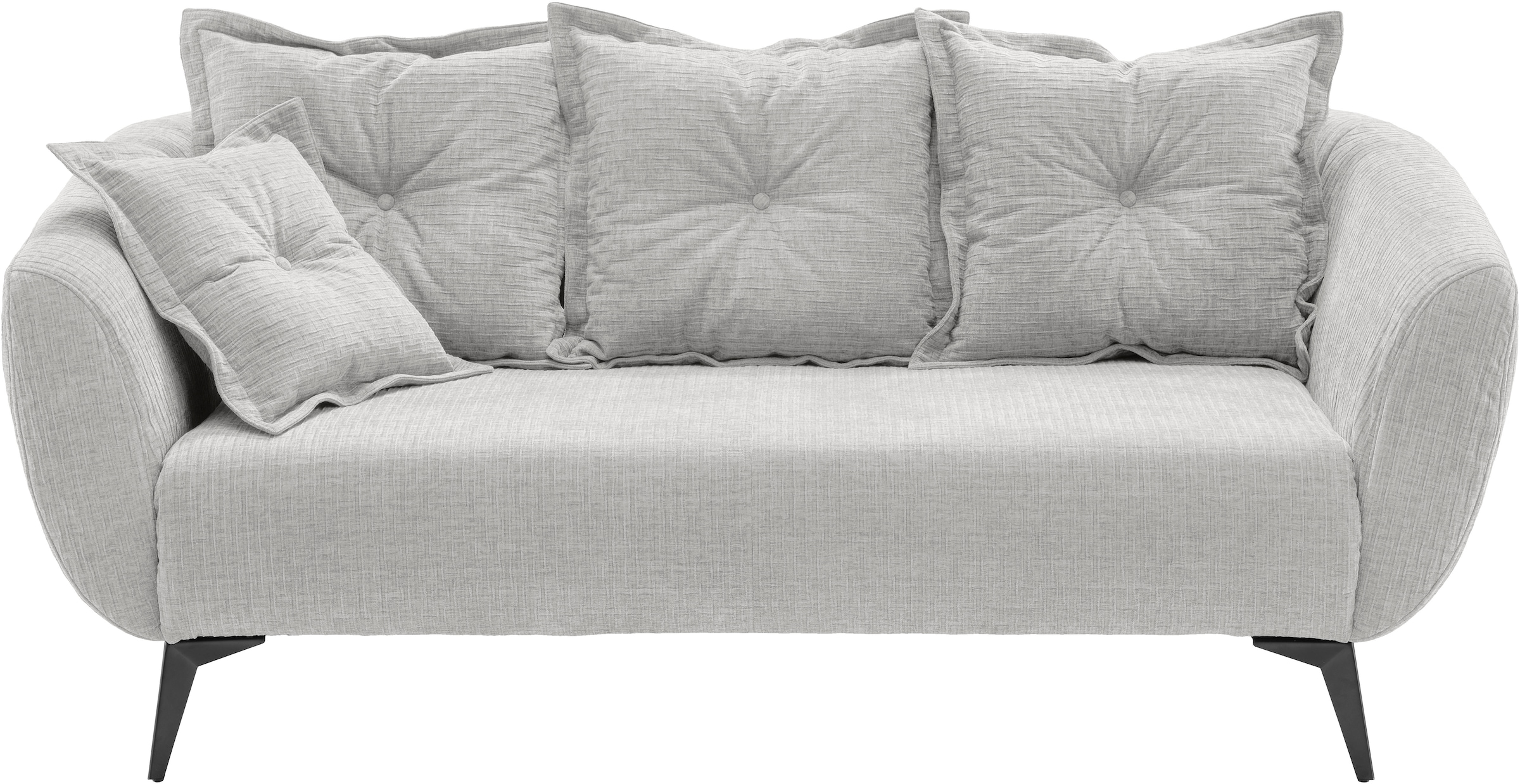 Home affaire 2,5-places »Baggio, Breite 196 cm zeitlos & elegant, bequem« schwarze Metallfüsse