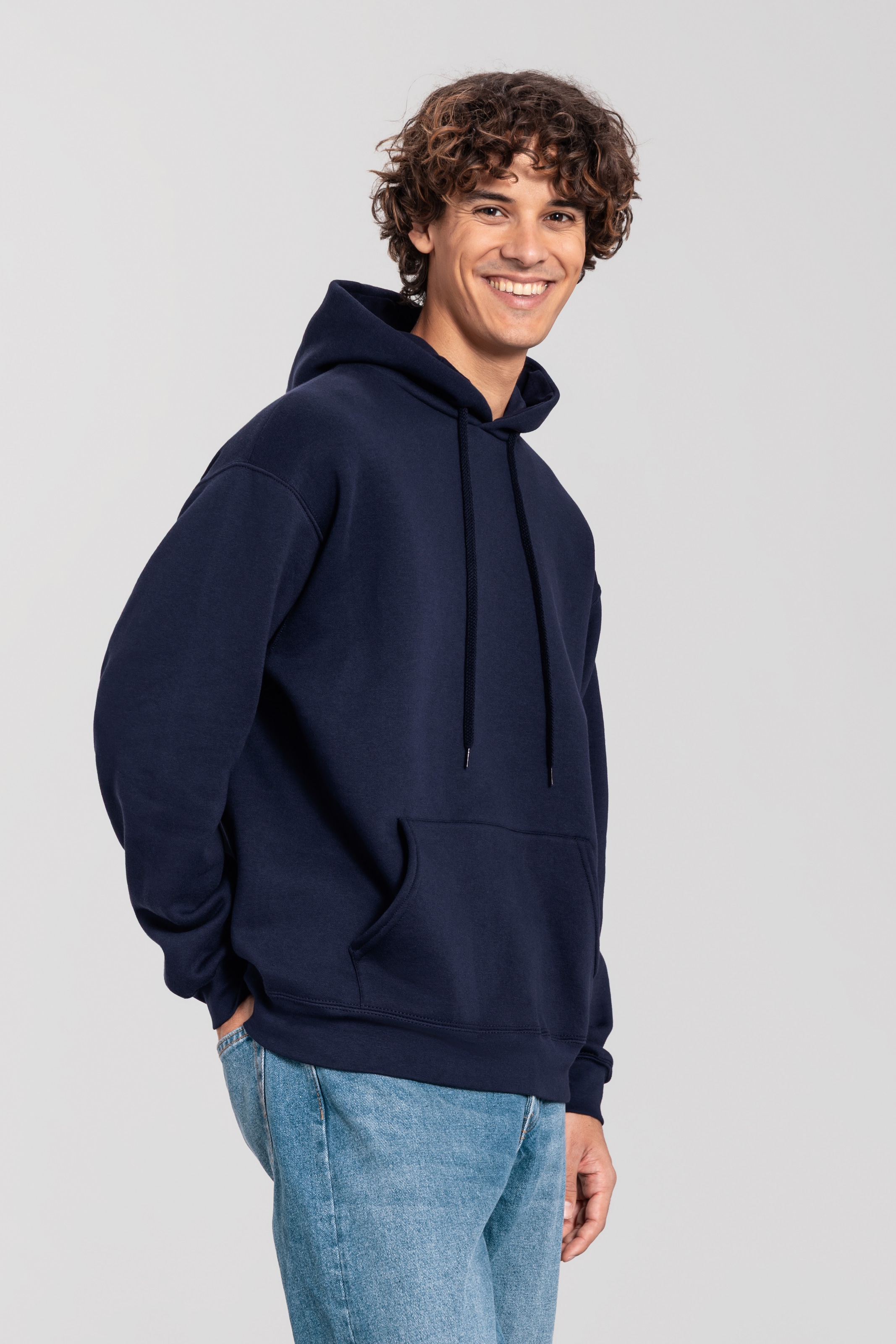 Fruit of the Loom Sweat à capuche »Iconic Premium Hoodie«, avec poche kangourou, chiné, style décontracté
