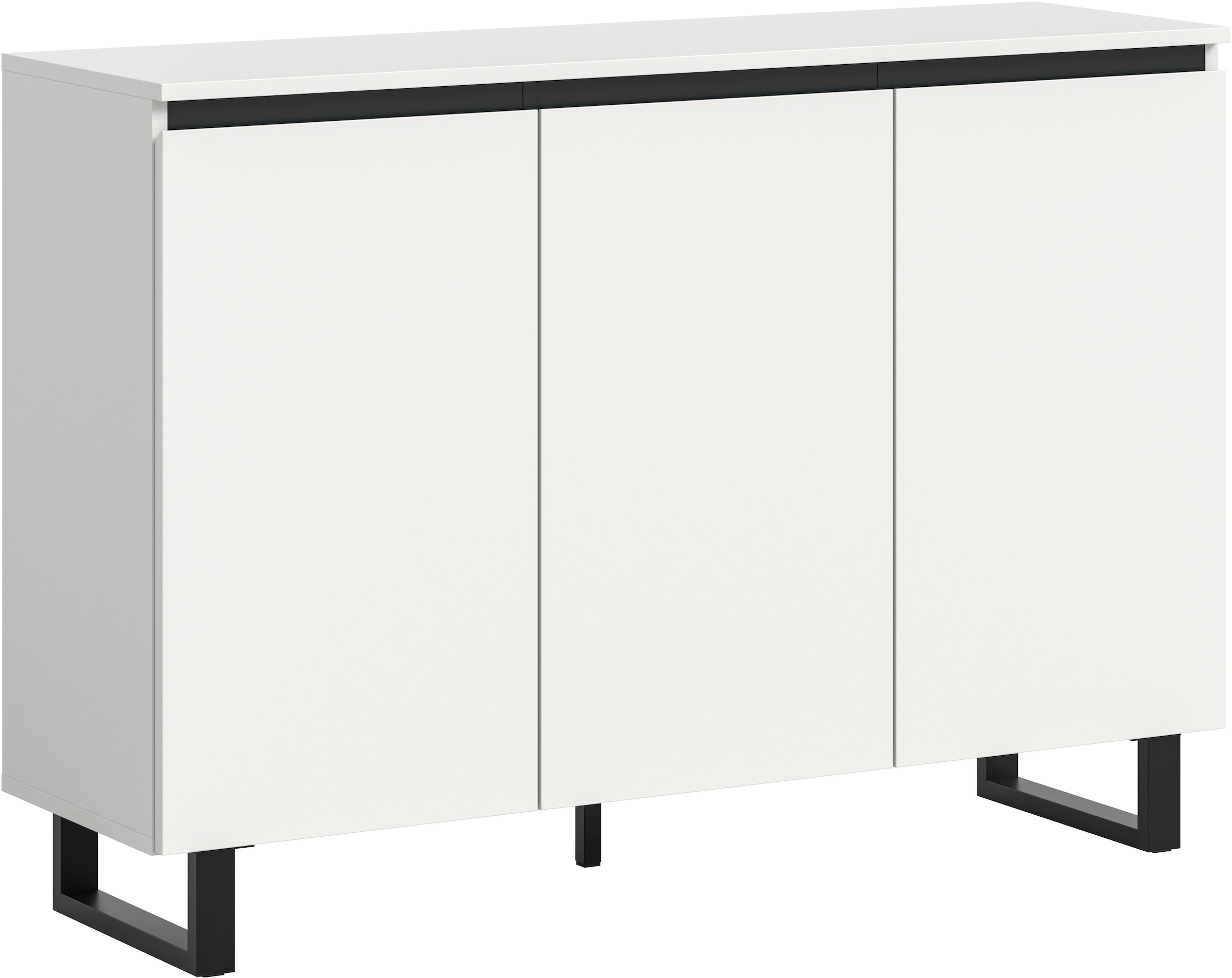 Home affaire Buffet »TOMA, Breite: 120 cm, mit Metall-Kufen-Fuss, 3 Türen, 3 Einlegeböden« buffet, commode, armoire, étagère, highboard