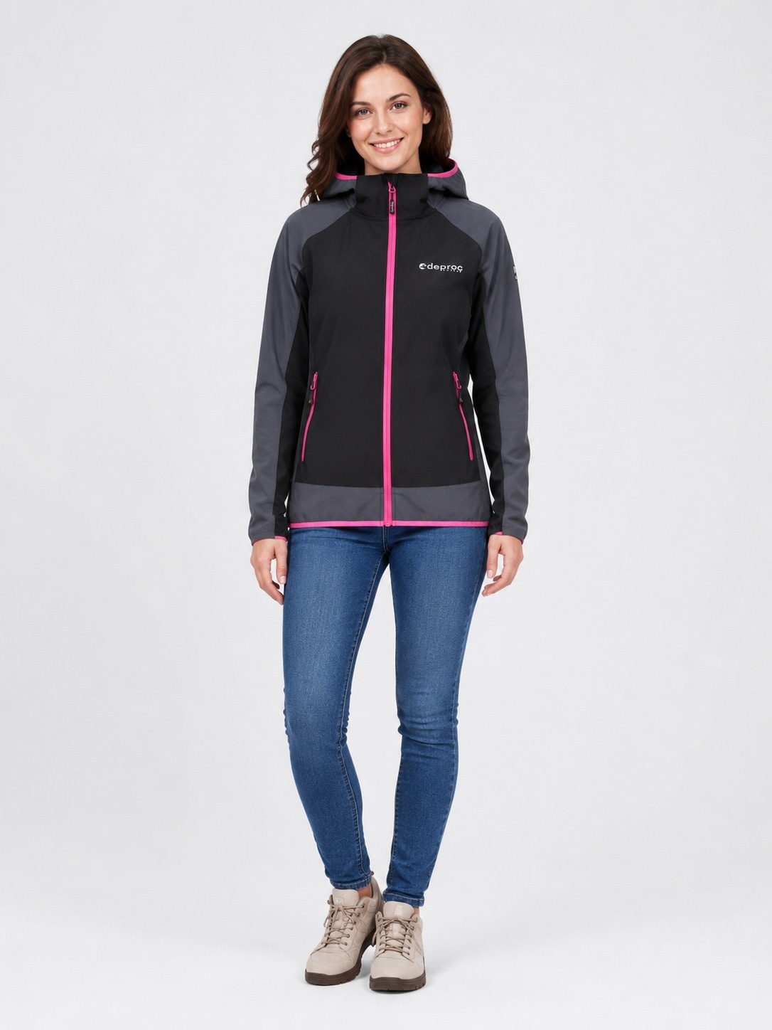 DEPROC Active Softshelljacke »XLight CAVELL Women« mit Kapuze auch in Grossen Grössen erhältlich