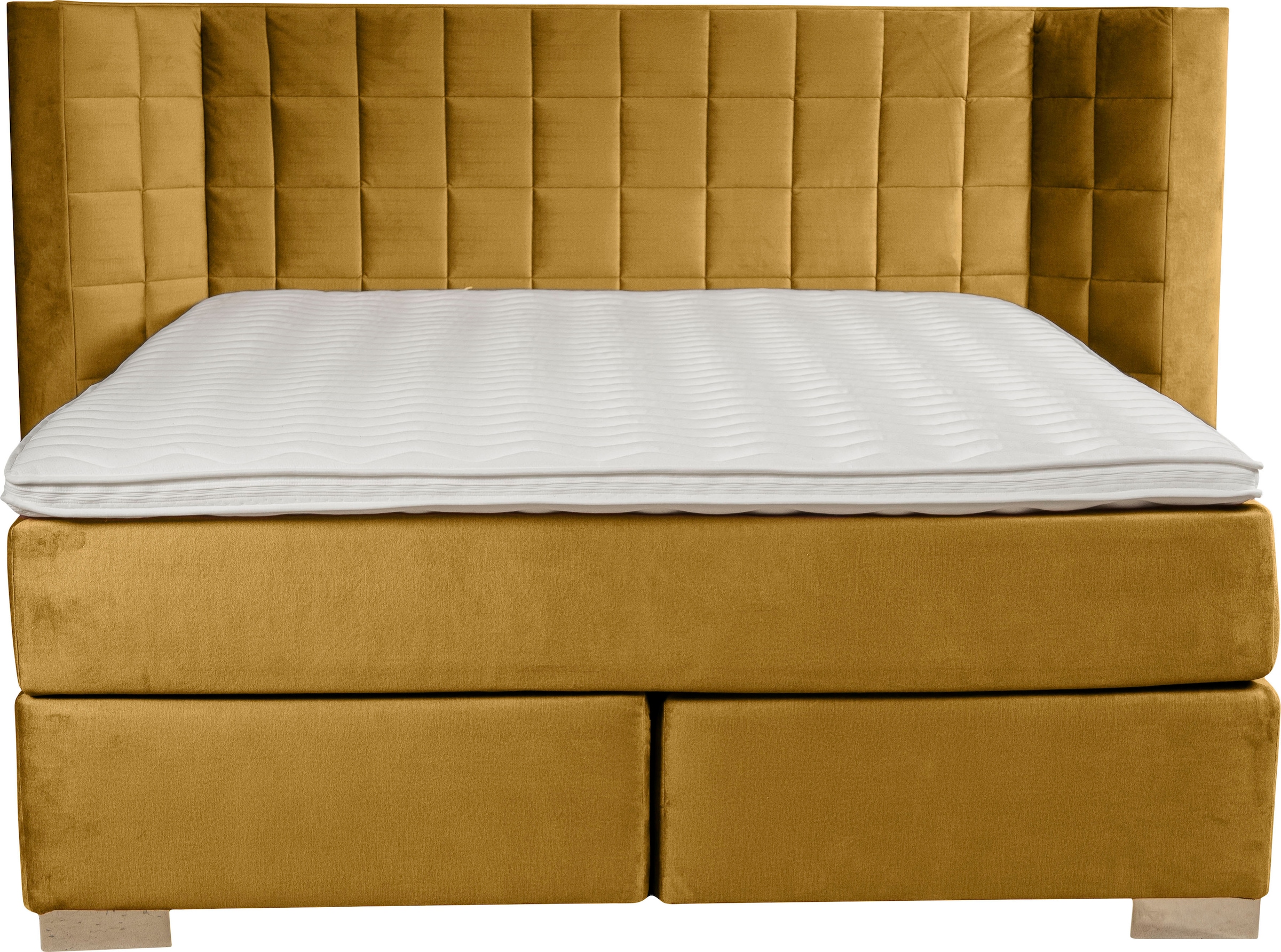 Home affaire Lit boxspring »Piazza« avec matelassage et tête de lit avec ailes latérales