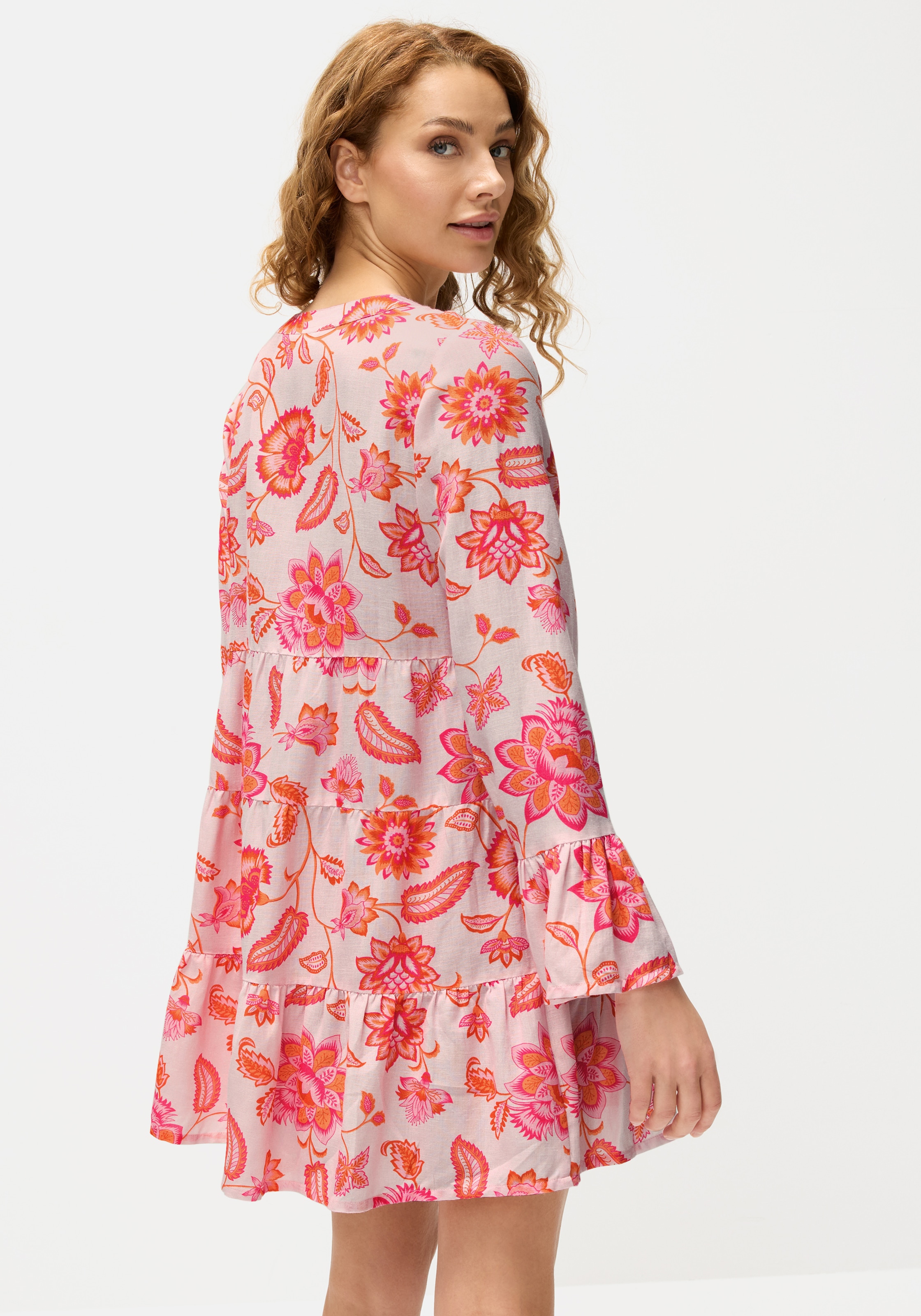 LASCANA Chemisier long mit modischen Volants