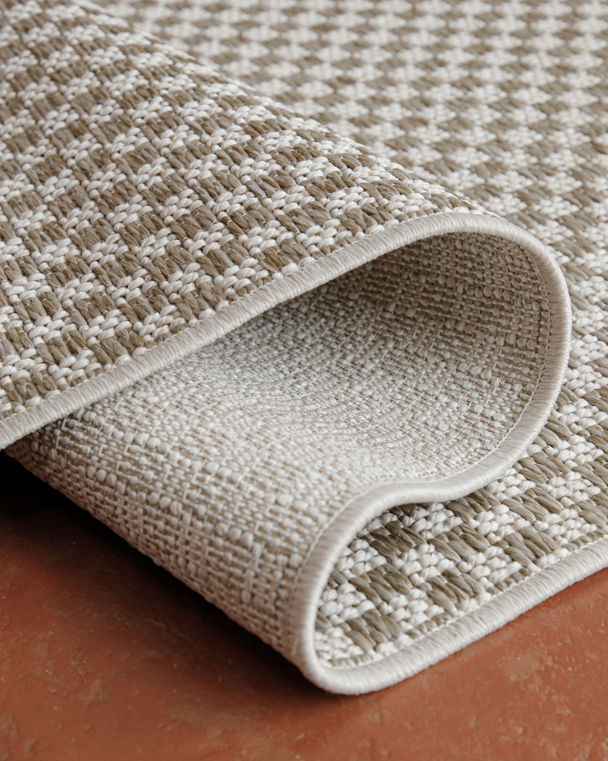 Wecon home Chemin de table »Miami South Beach« Rectangulaire 5 mm Höhe In- & Outdoor Teppich, wetterfest, kariert, Balkon, pflegeleicht