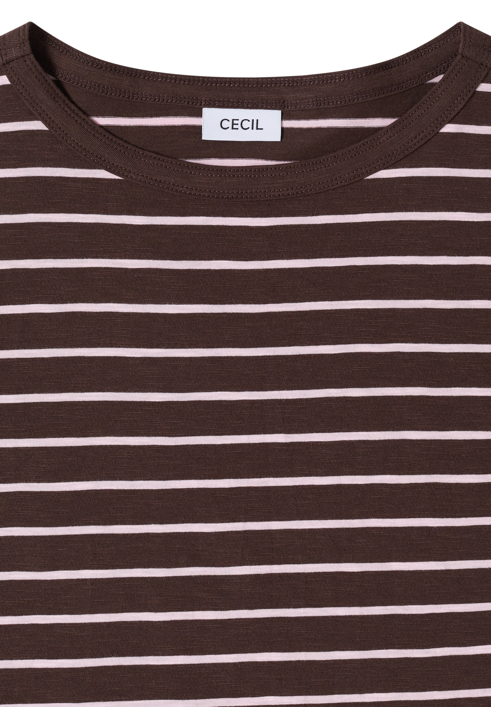 Cecil Shirt à col rond Sommershirt im Streifen-Look