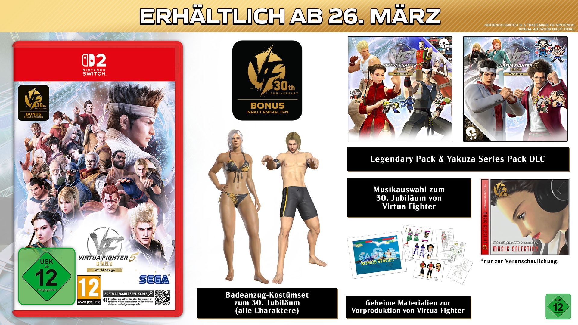 Sega Logiciel de jeu »Virtua Fighter 5 R.E.V.O. World Stage 30th Anniversary Edition« Nintendo Switch 2