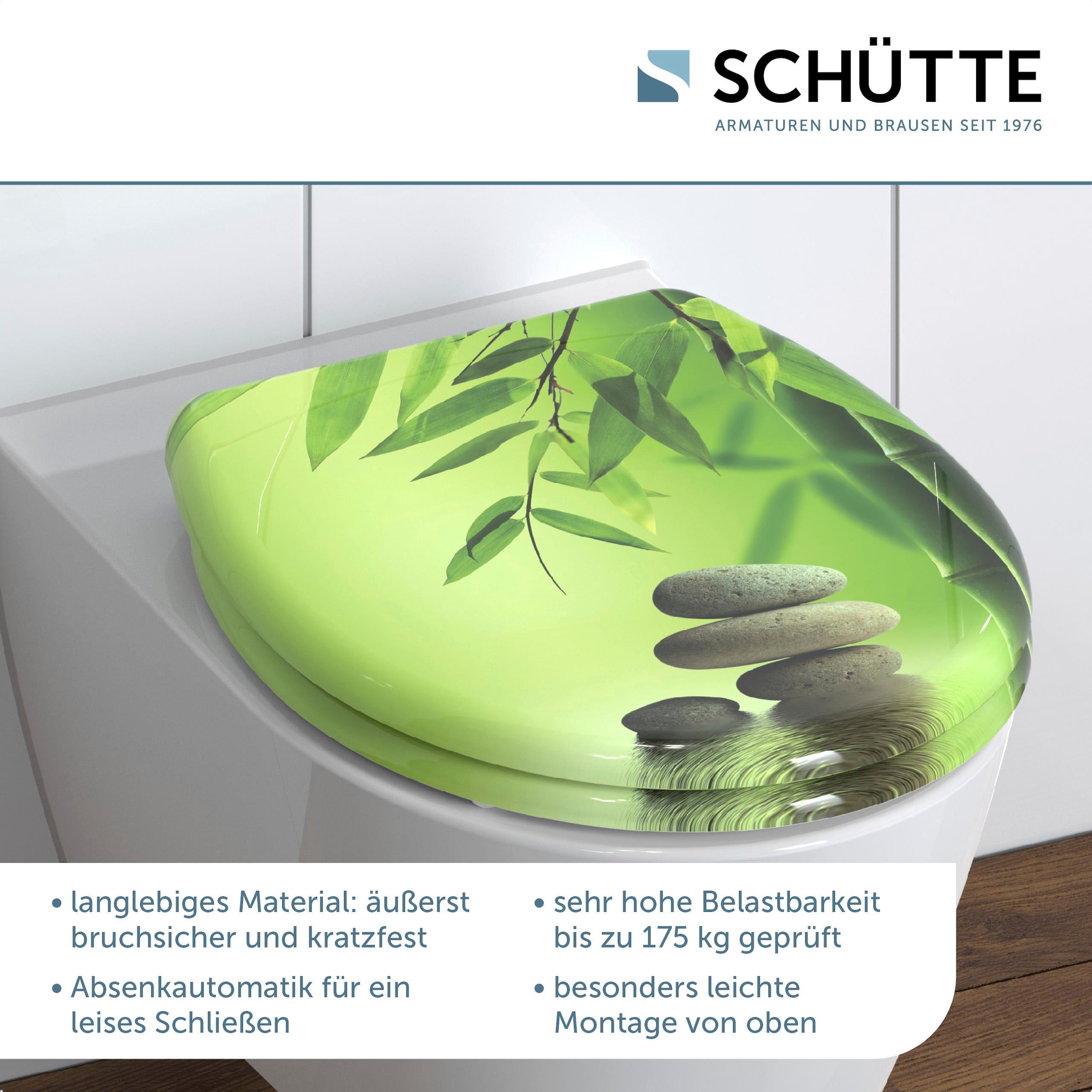 Schütte WC-Sitz »Stone« Duroplast, mit Absenkautomatik und Schnellverschluss