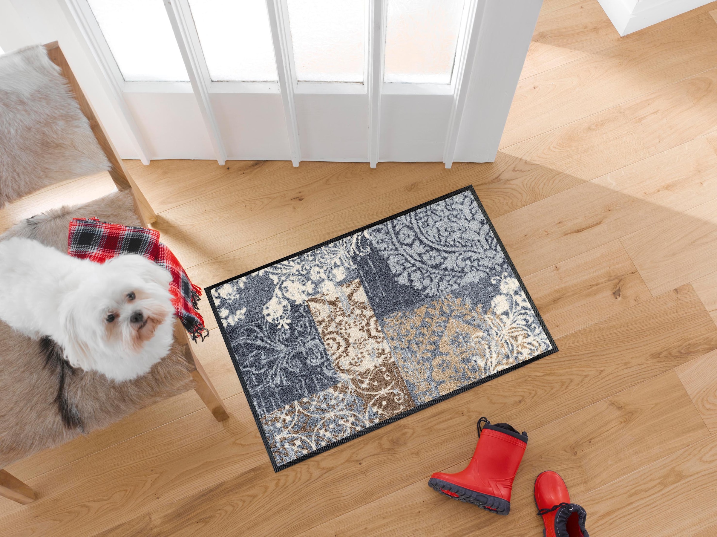 wash+dry by Kleen-Tex Tapis de sol »Armonia« Rectangulaire 7 mm Höhe Schmutzfangmatte, Patchwork Design, Ornamente, rutschhemmend, waschbar