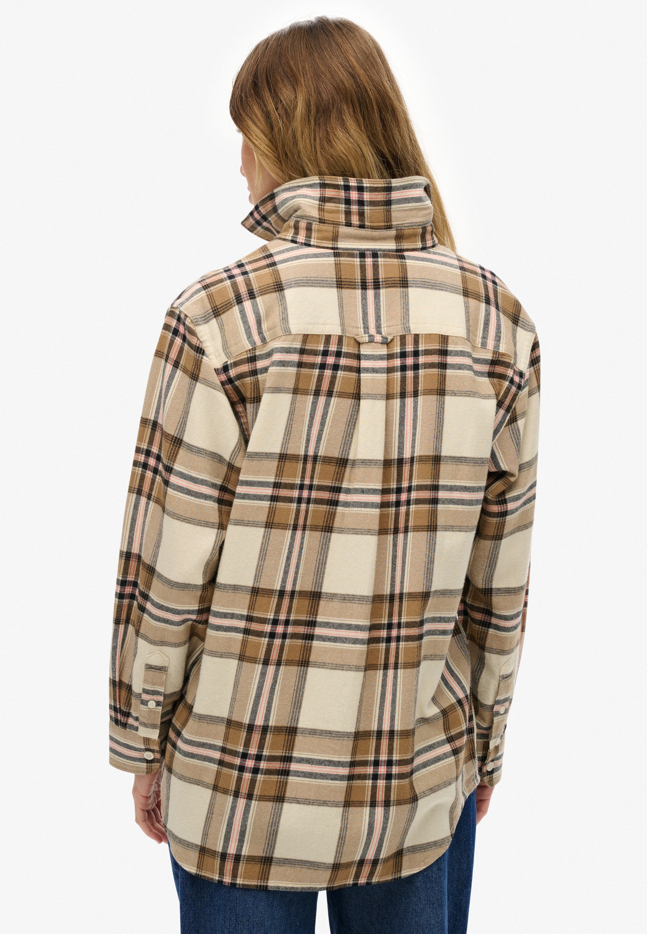 Superdry Blouse à carreaux »CHECK FLANNEL BOYFRIEND SHIRT«