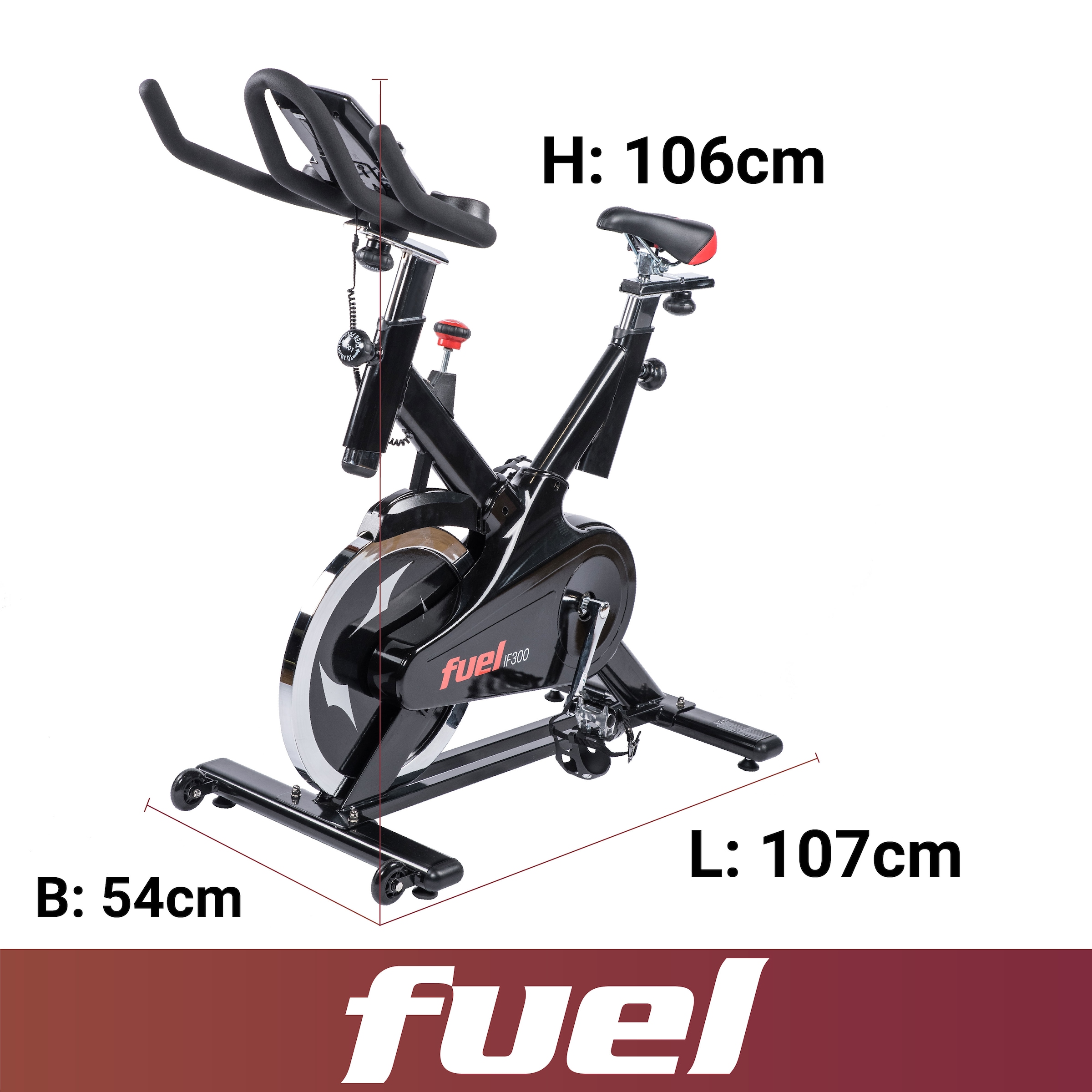 Fuel Fitness Vélo d'appartement »Indoor Cycle IF300« 125 kg max. Benutzergewicht, Fahrrad
