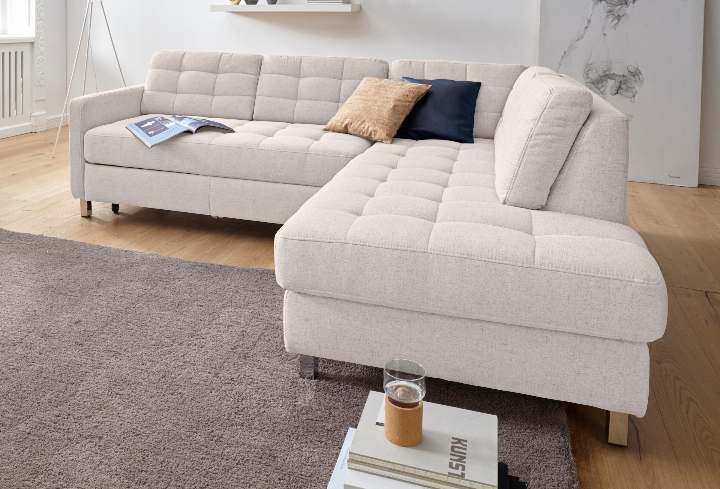 sit&more Canapé d'angle »Picasso L-Form« wahlweise mit Bettfunktion und Bettkasten