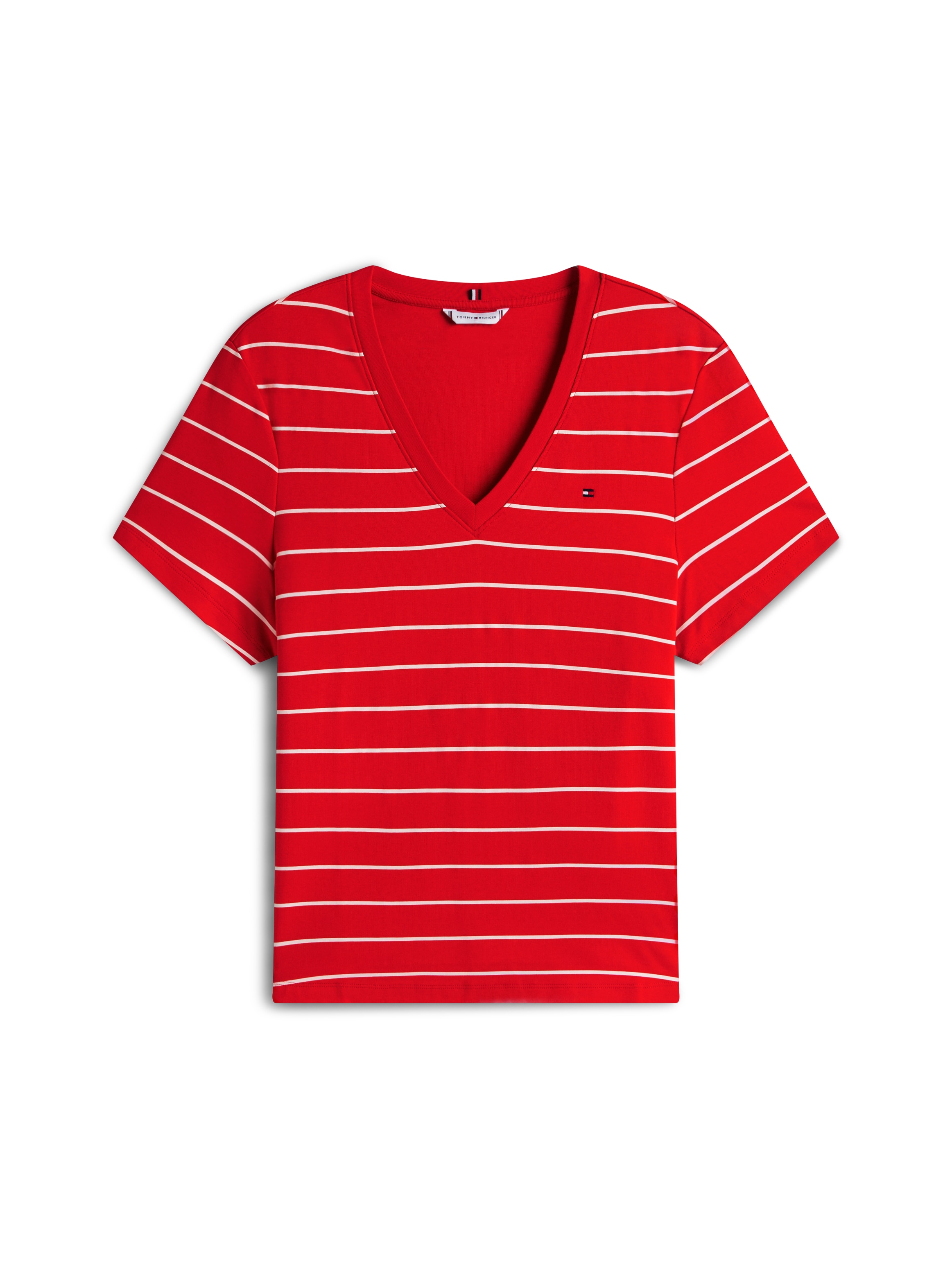 Tommy Hilfiger Curve T-shirt en V »CRV SLIM CODY V-NK SS« in grossen Grössen