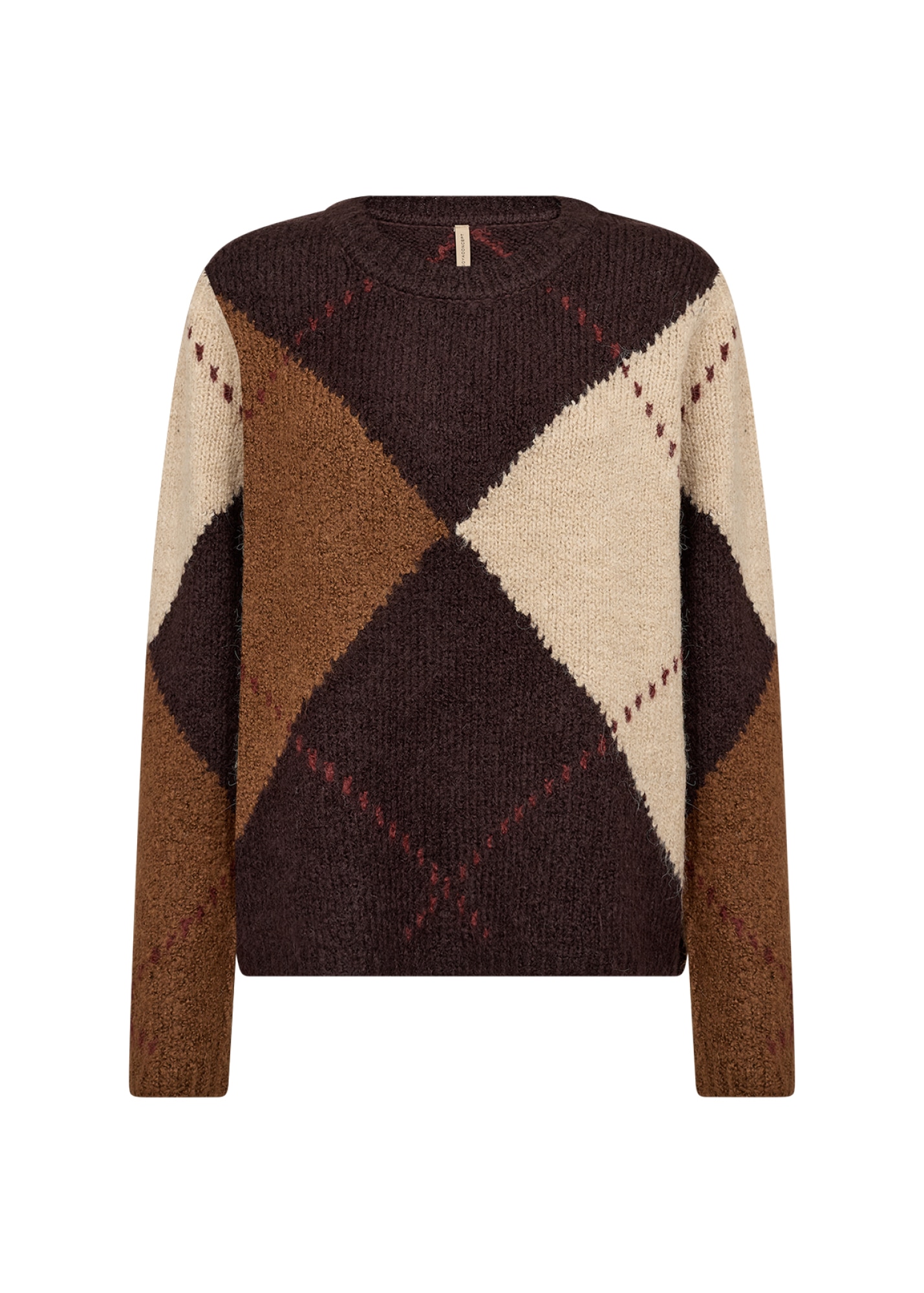soyaconcept Pull en tricot »SC-HACER 2 - YD« Materialmix, mit Argyl Strickmuster
