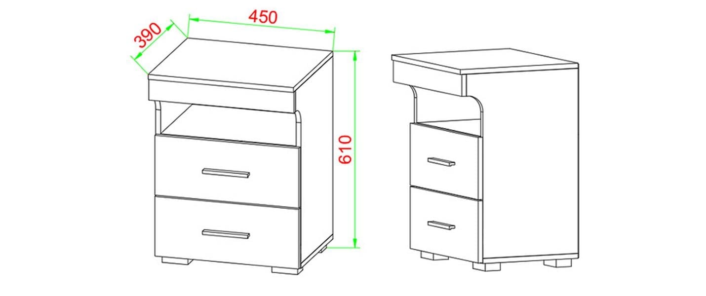 VCM Nachttisch »Slepal L 45 x 61 cm«
