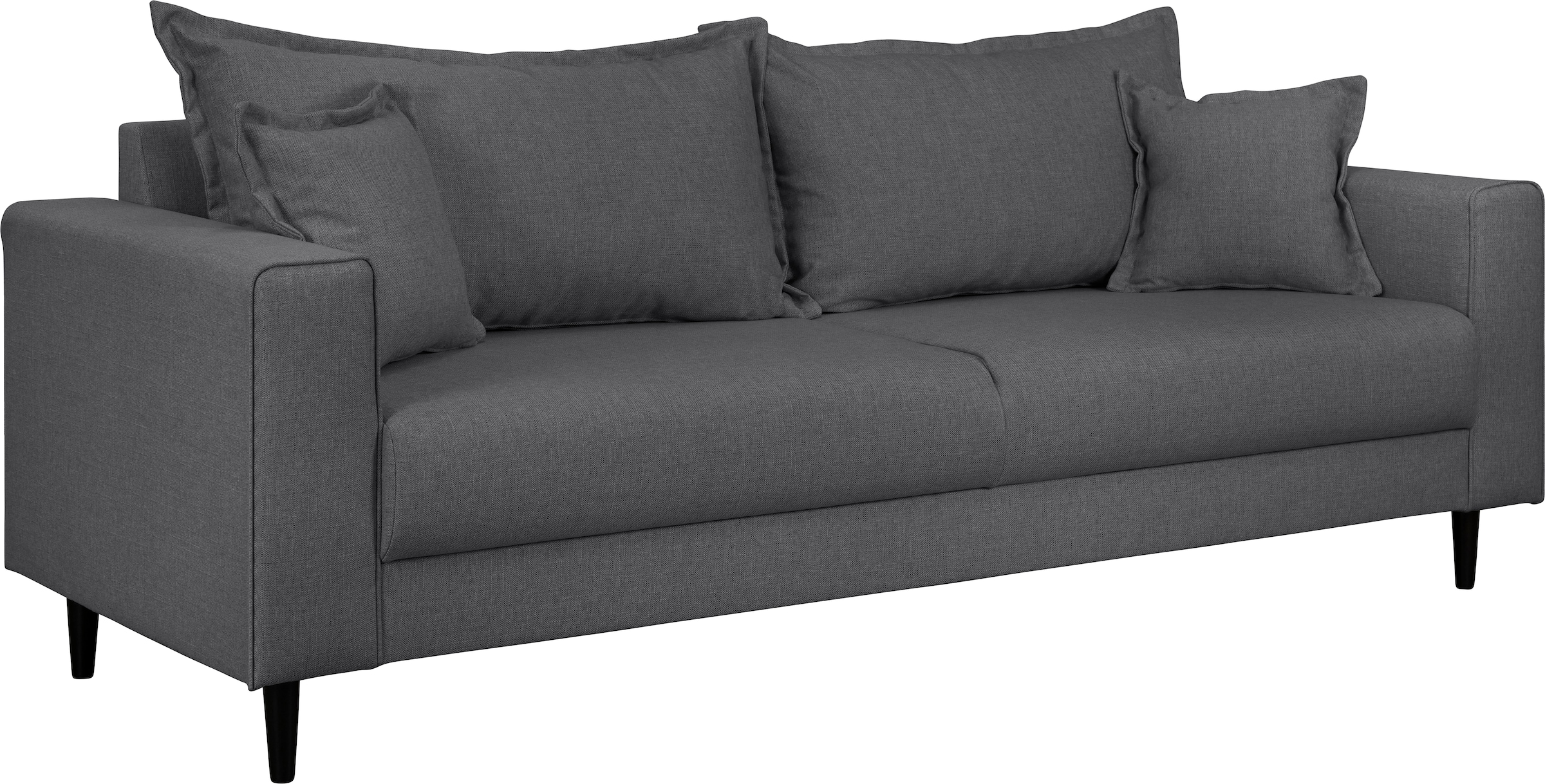 Home affaire 3-places »VEYRAS, hoher Sitzkomfort, Masse B/T/H: 212/84/76 cm« mit Wellenunterfederung, incl. Rückenkissen und Zierkissen