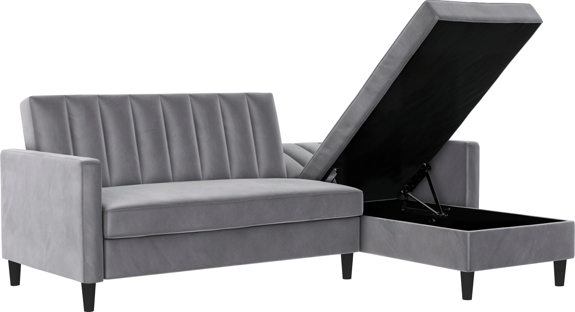 Dorel Home Canapé d'angle »Celine, L-Form,« mit Bett-Funktion und Stauraum. Recamiere beidseitig montierbar