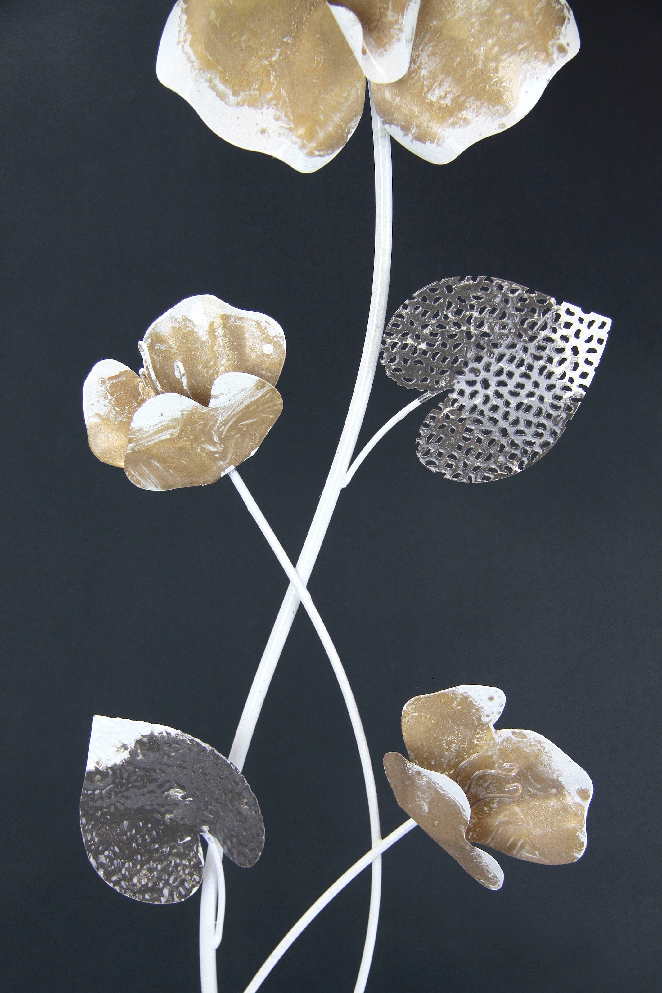 I.GE.A. Wandbild »Metallbild Blumen« Wanddeko, Metall, Wandskulptur