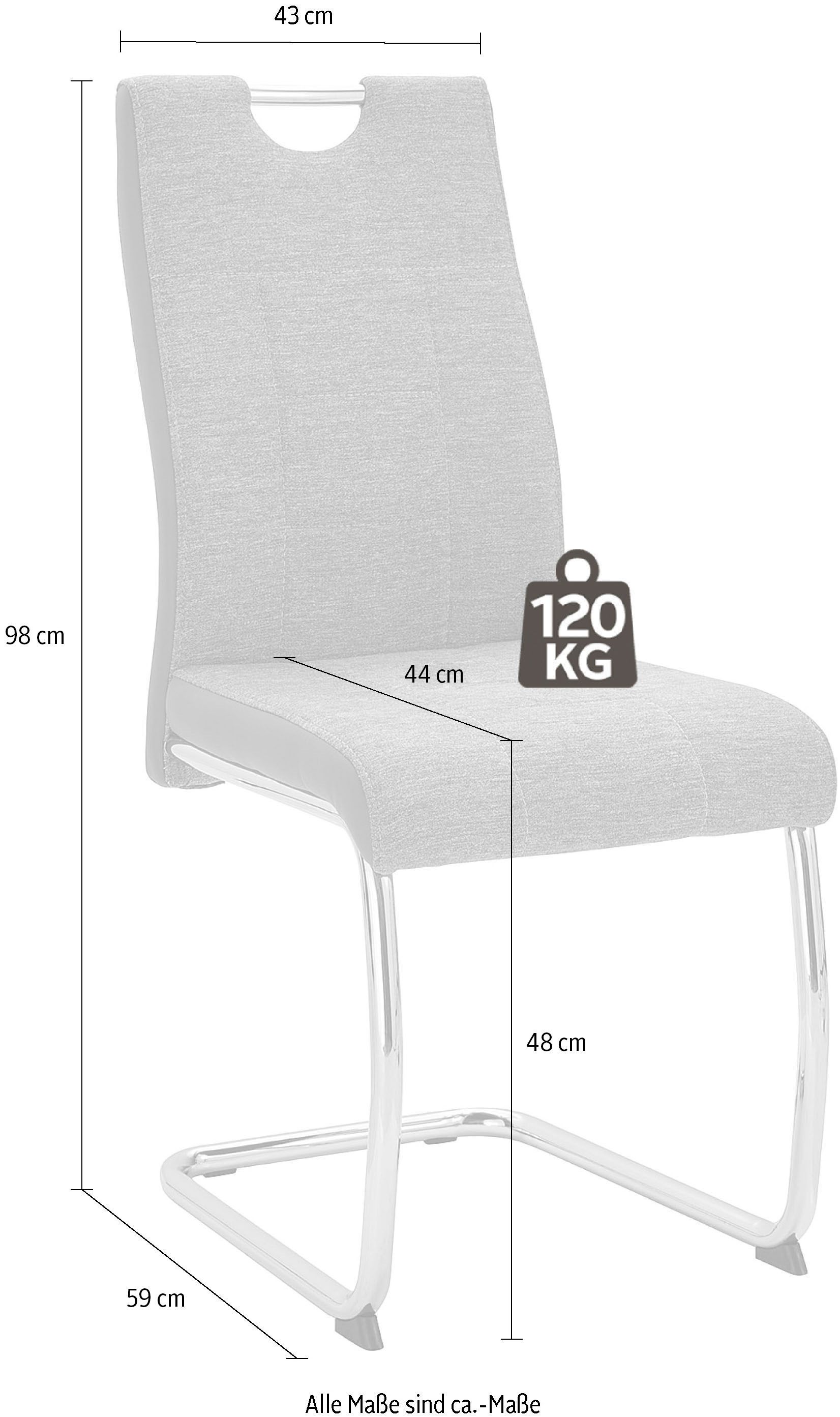 HELA Chaise de salle à manger »Alina« (Set) 2 cuis2 oder 4 Stück, Schwingstuhl