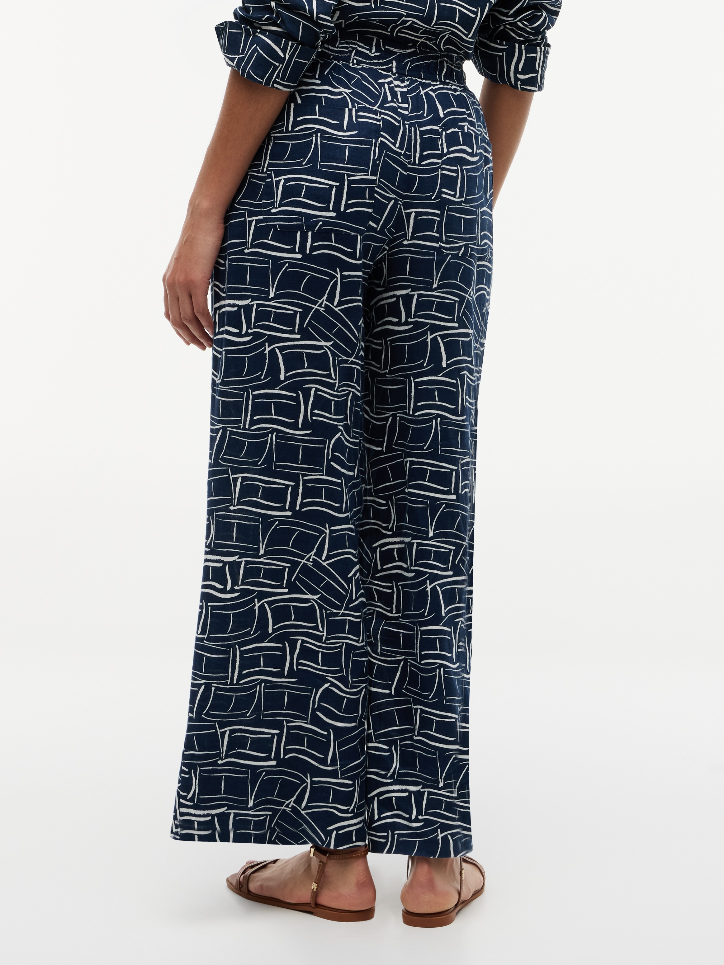 Tommy Hilfiger Leinenhose »ESS LINEN PULL ON PANTS«  in lockerer Passform, Elastikbund