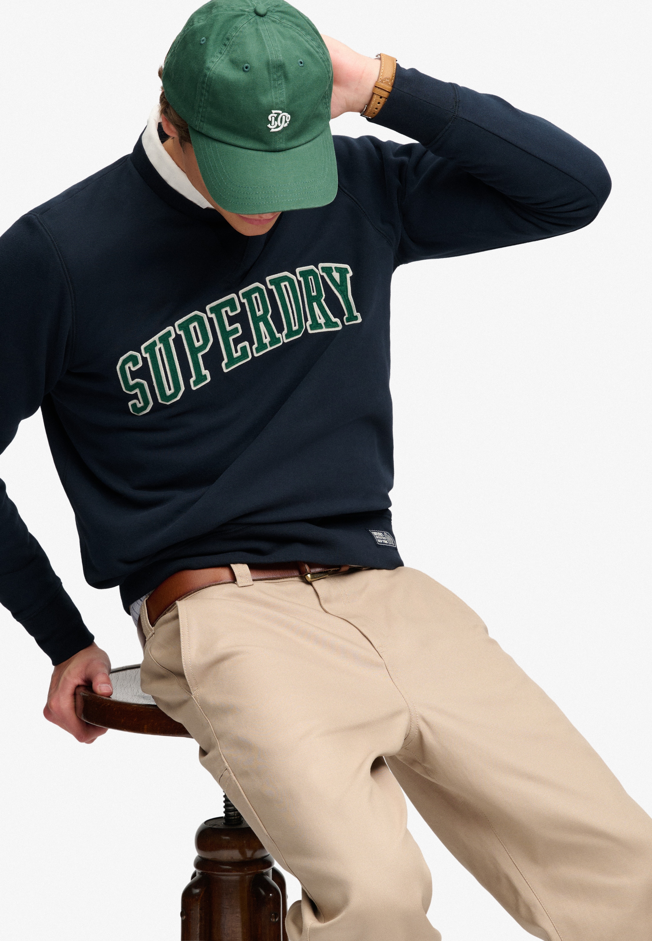Superdry Sweat-shirt »ATHLETIC APPLIQUE RELAXED CREW«, mélange coton, coupe décontractée
