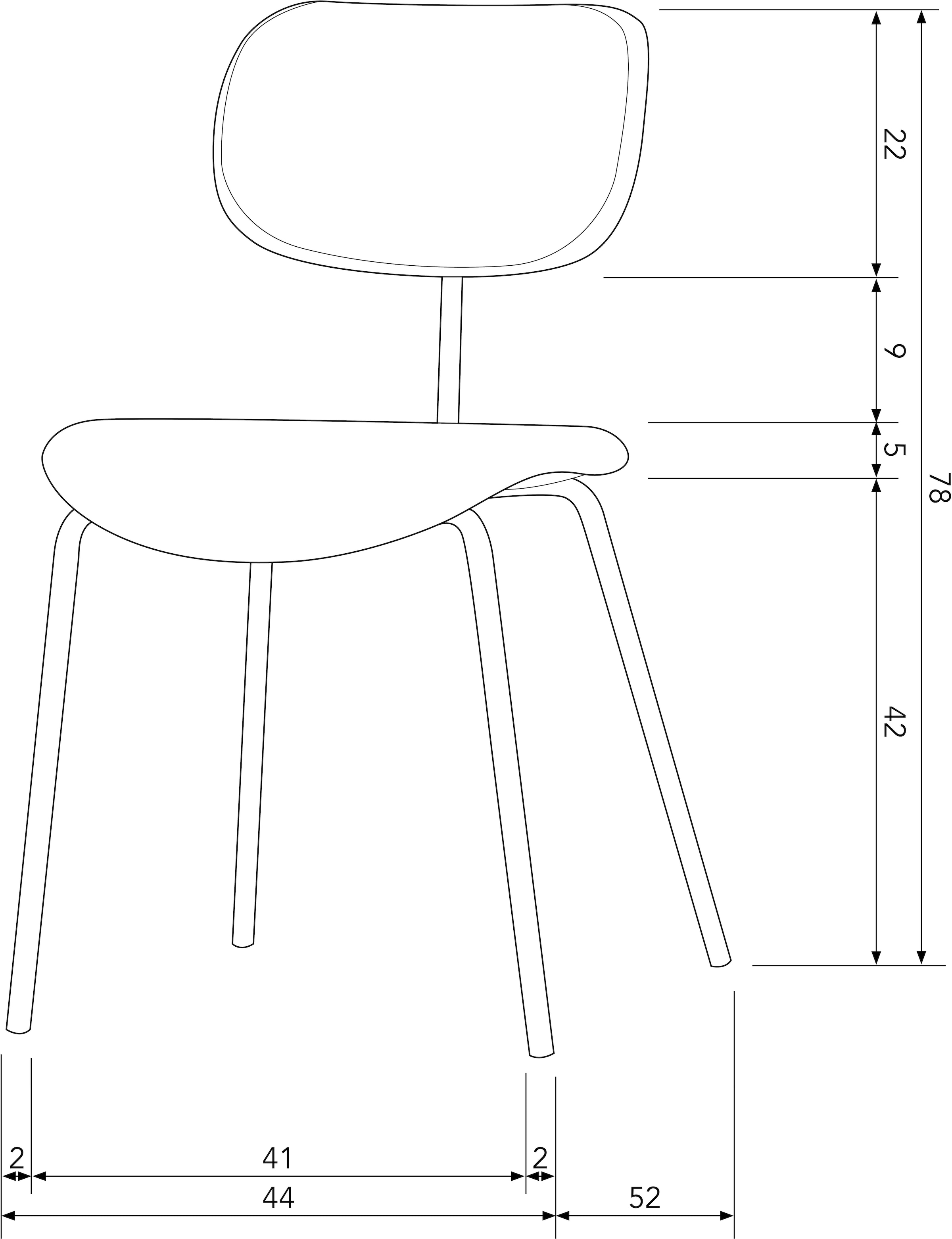 WOOOD Esszimmerstuhl »Link mit Ella-Chenillebezug und Metallgestell B 44 x T 52 x H 78 cm« (Set) 2 Stk.(Set, 2 St) Tragkraft 90 kg, stapelbar, Sehr hohe Verschleissfestigkeit