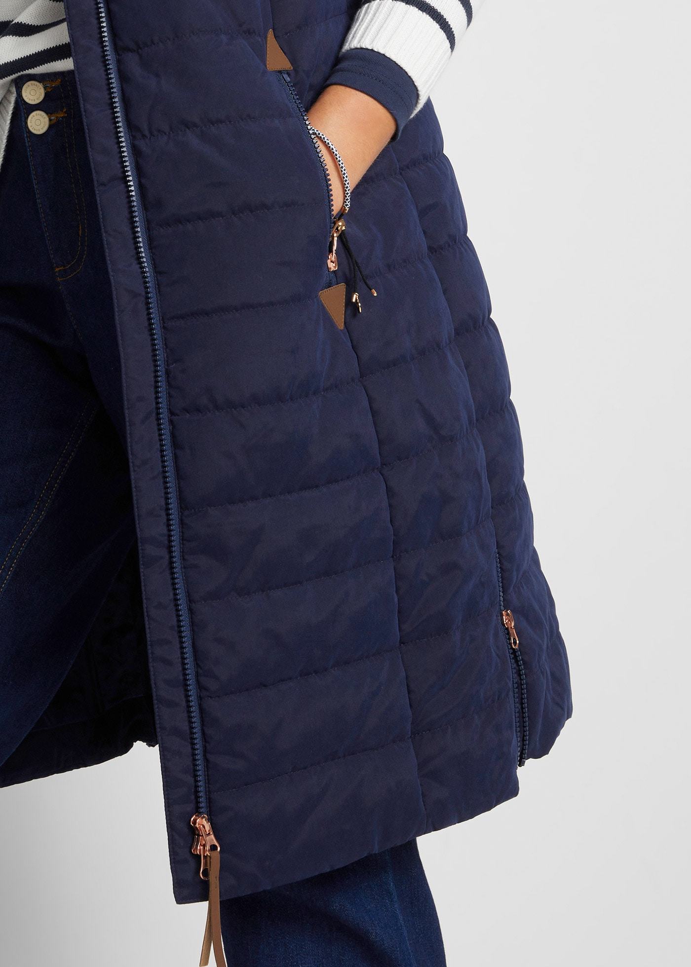 bonprix Gilet matelassé gilet long matelassé confortable, coupe ample, longueur genou