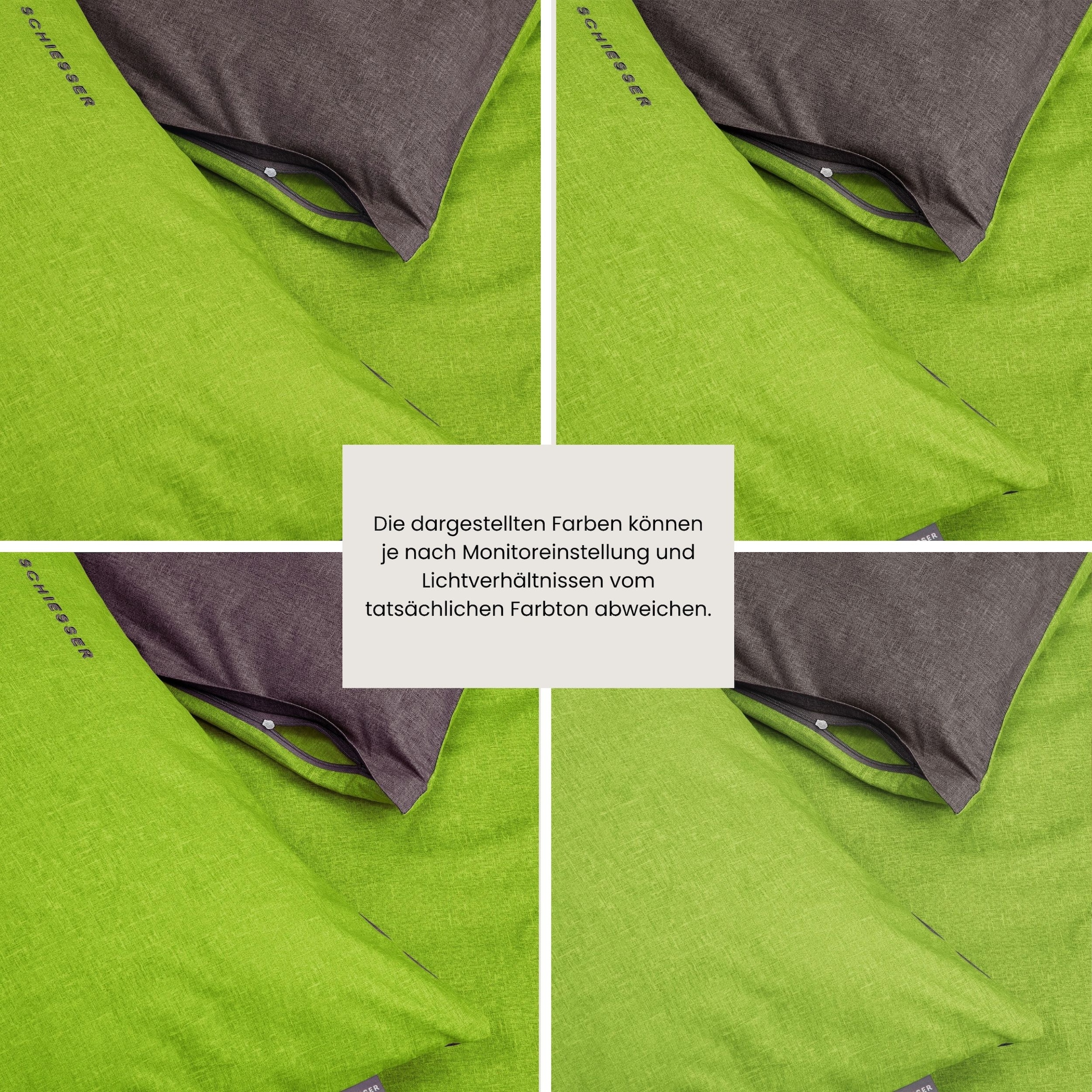 Schiesser Linge de lit réversible »Doubleface aus weicher Baumwolle mit edlem Melangeeffekt« 2 cuis disponible à partir de la taille 135x200 cm, OEKO-TEX® MADE IN GREEN