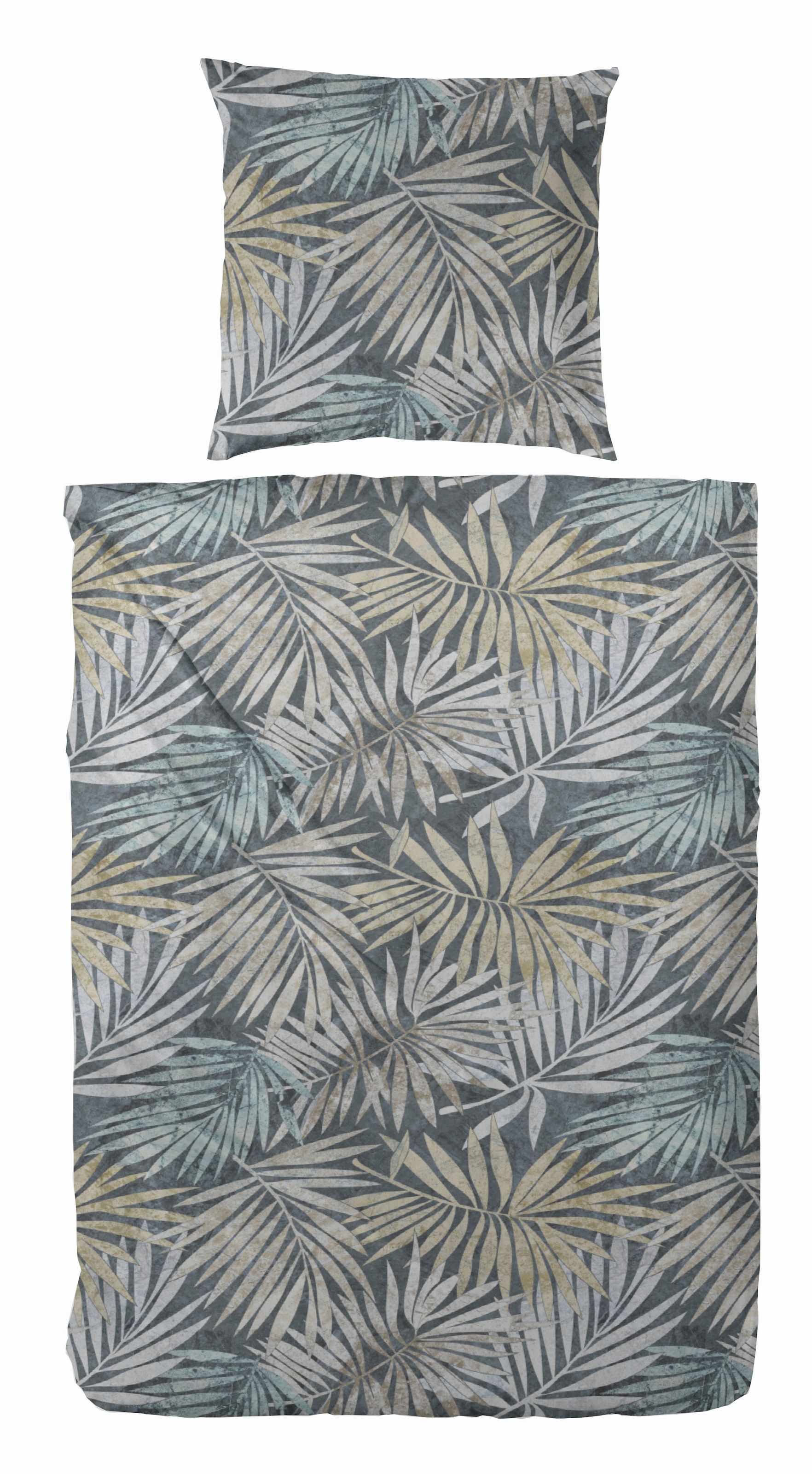 Primera Bettwäsche »Mako-Satin Bettwäsche Palmeral« 2 Stk. mit beruhigenden Palmenblättern
