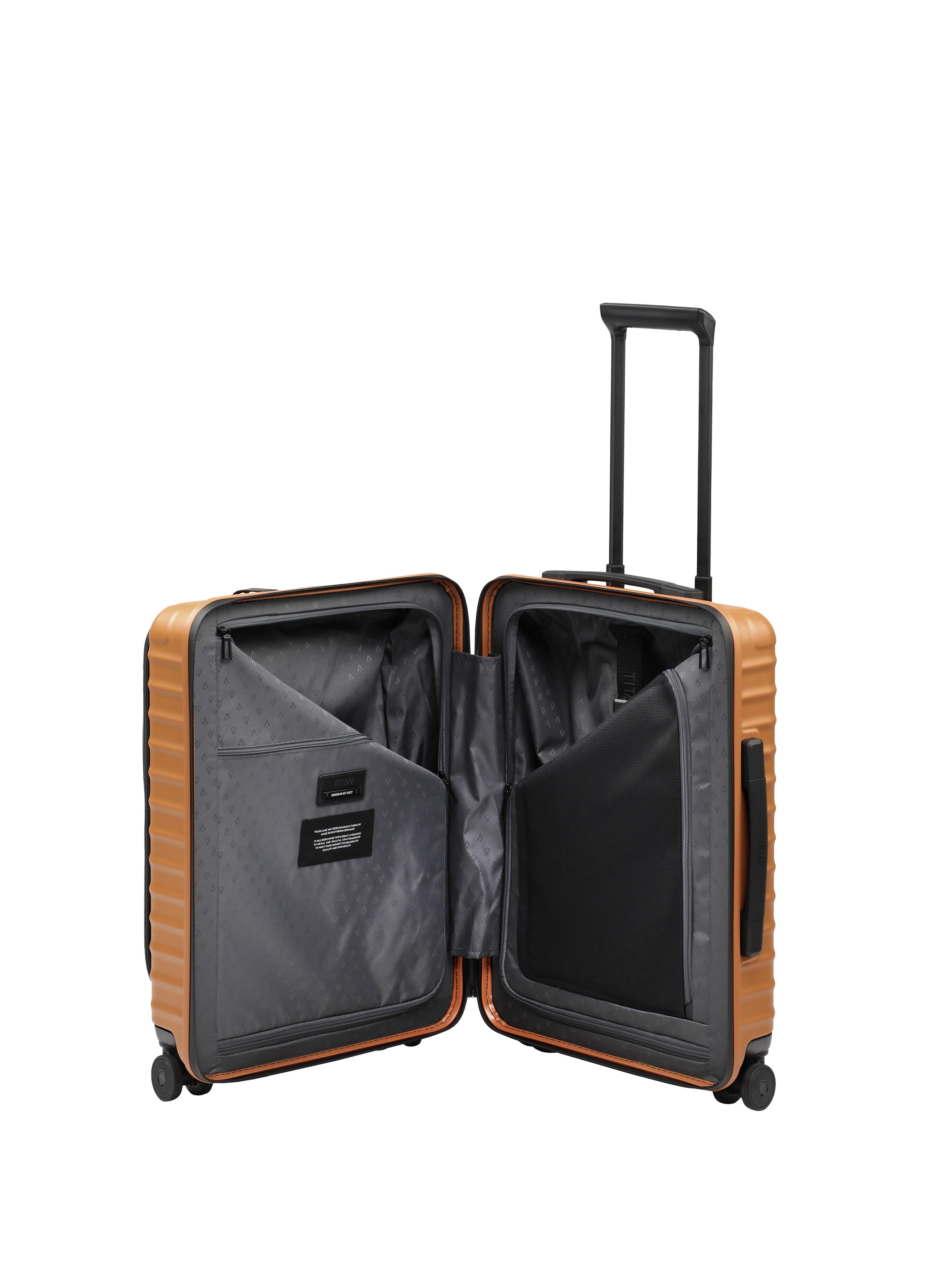 TITAN - Made in Germany Trolley »UPGRADE Koffer Hartschale« 38 l 4 Rollen avec surface résistante aux rayures et compartimentage intérieur astucieux