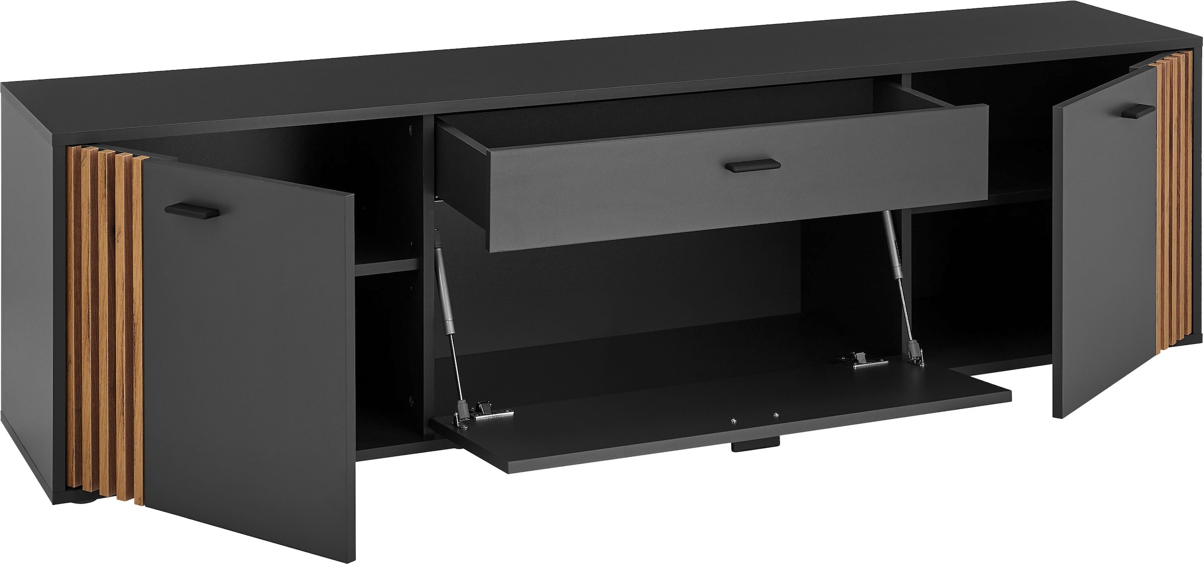 HBZ Lowboard »Dublin TV-Schrank, BxHxT 180x50x38cm« 1 Stk. tlg. Breite 180cm, Softclose, Metallgriffe