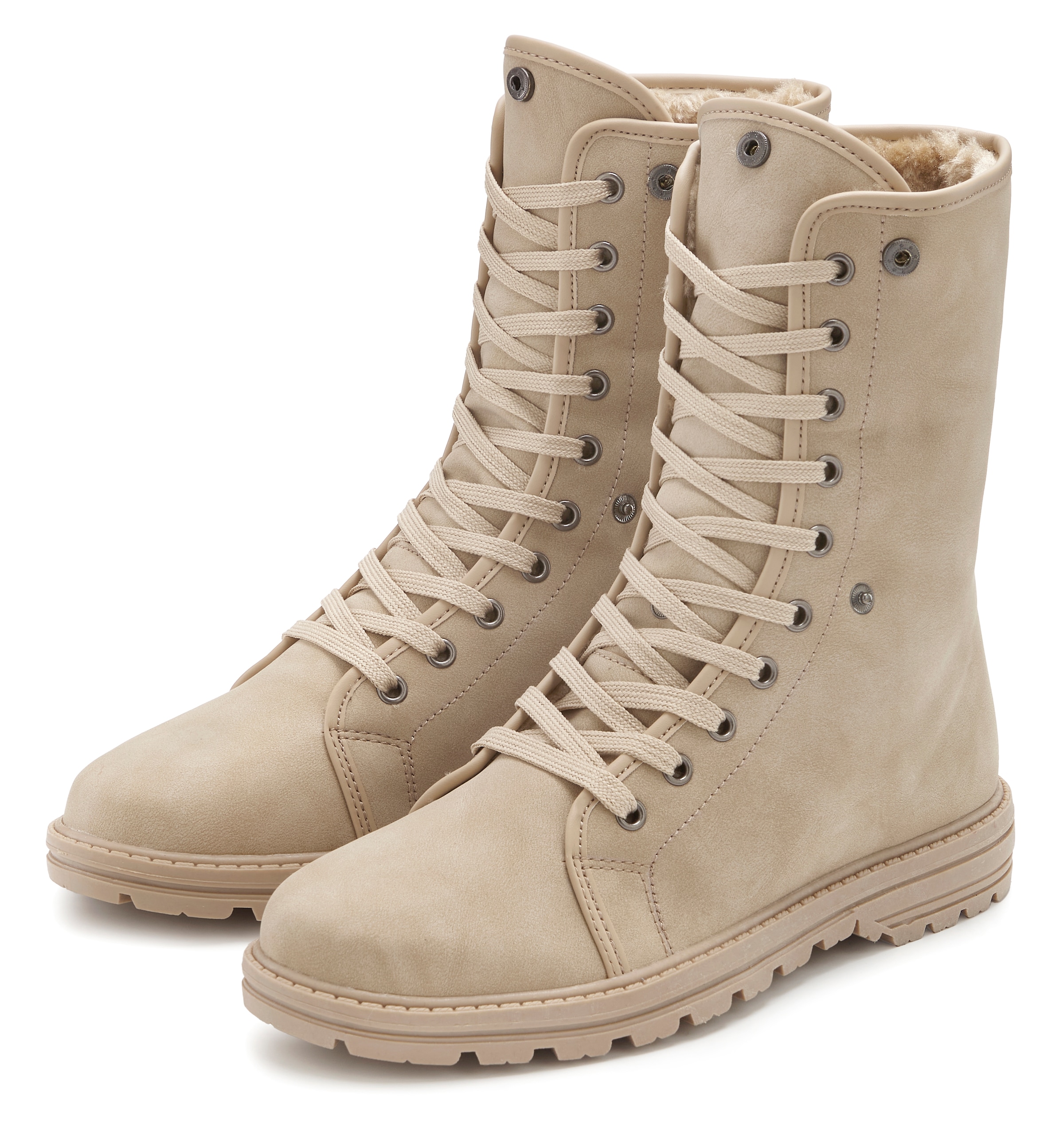 LASCANA Bottines »Boots, Stiefel,«  avec application en fausse fourrure VEGAN