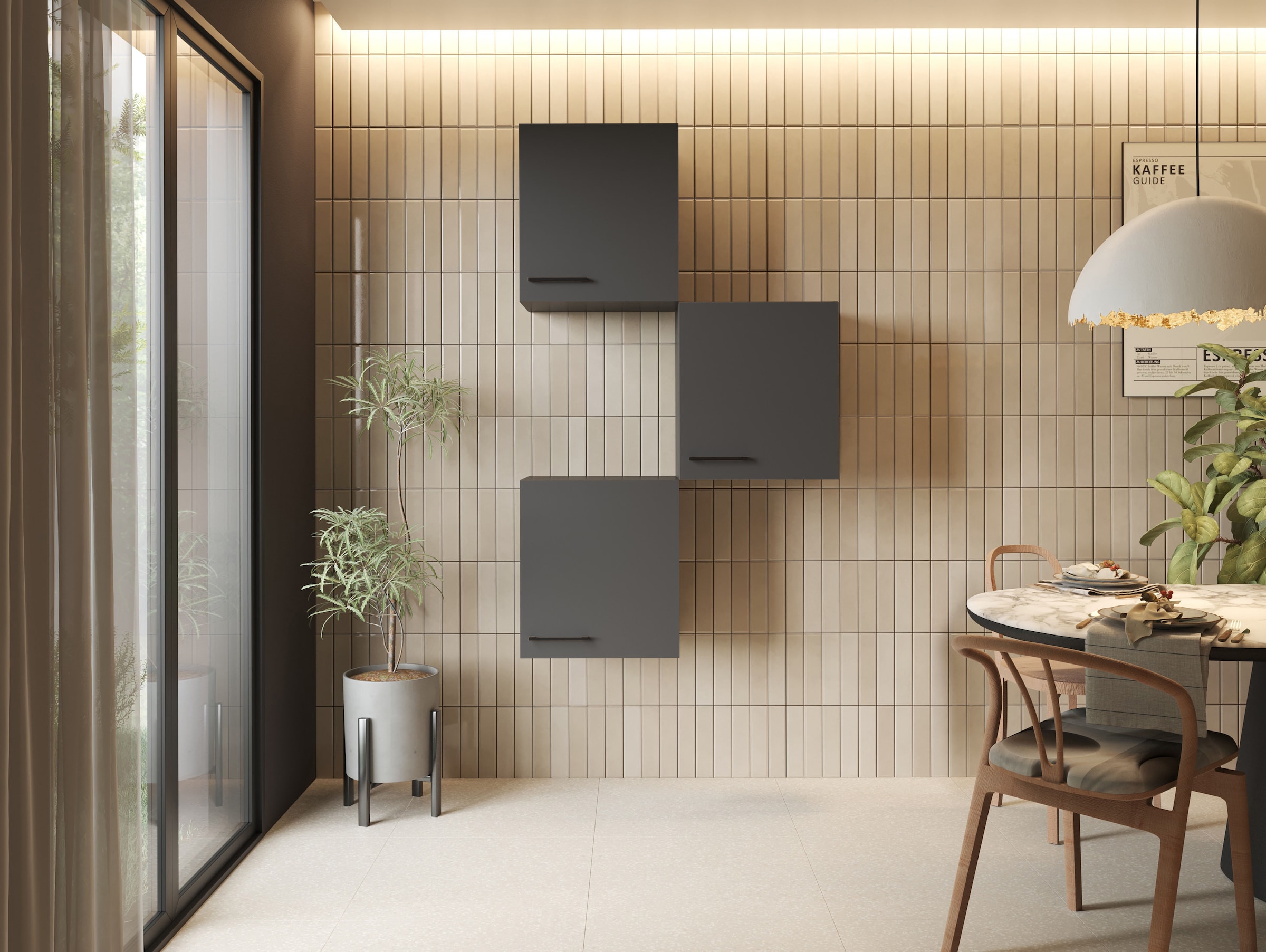 RESPEKTA Armoire suspendue »Oliver« zerlegt, mit Soft Close Funktion, 3x 50 cm Oberschränke