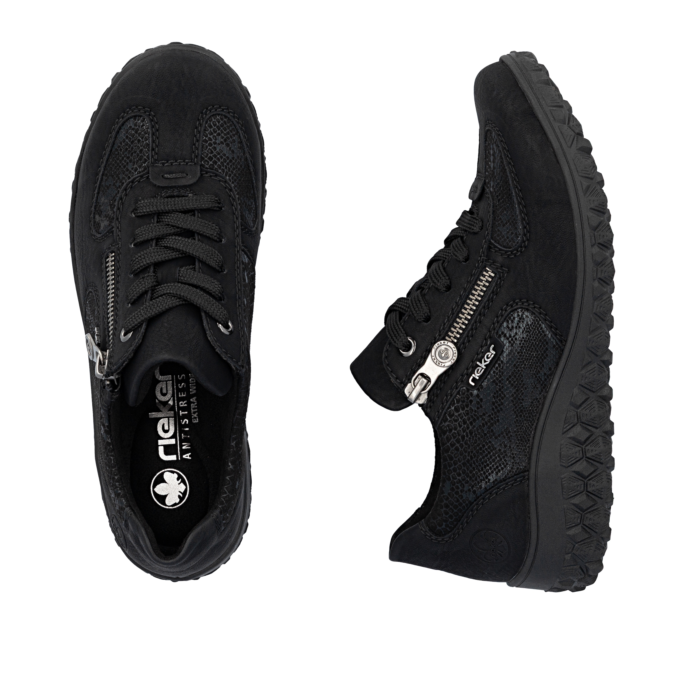 Rieker Baskets compensées  Schnürschuh, Halbschuh, Freizeitsneaker mit Reissverschluss