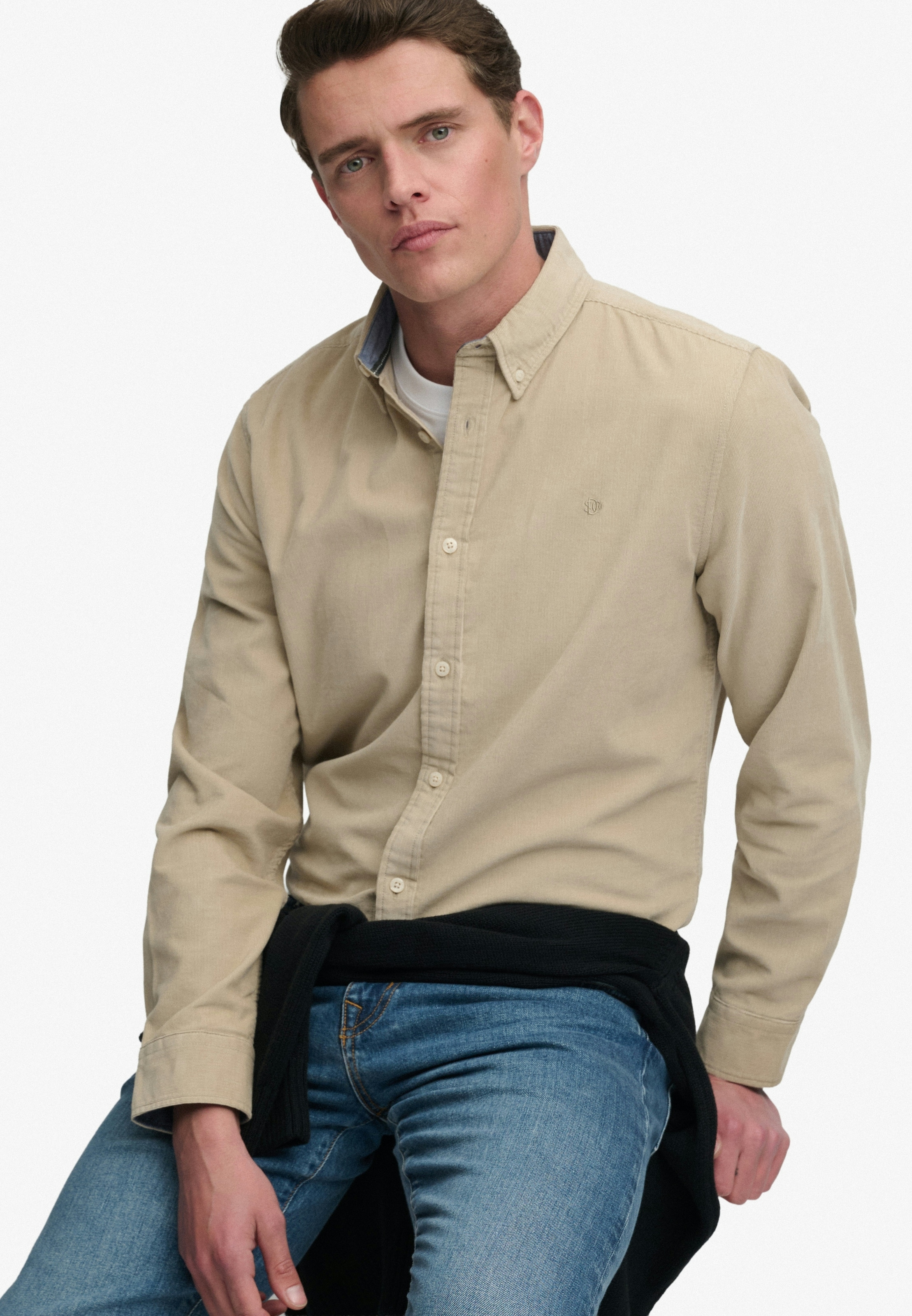 Superdry Langarmhemd »CLASSIC NEEDLE CORD SHIRT« Baumwolle, regular fit