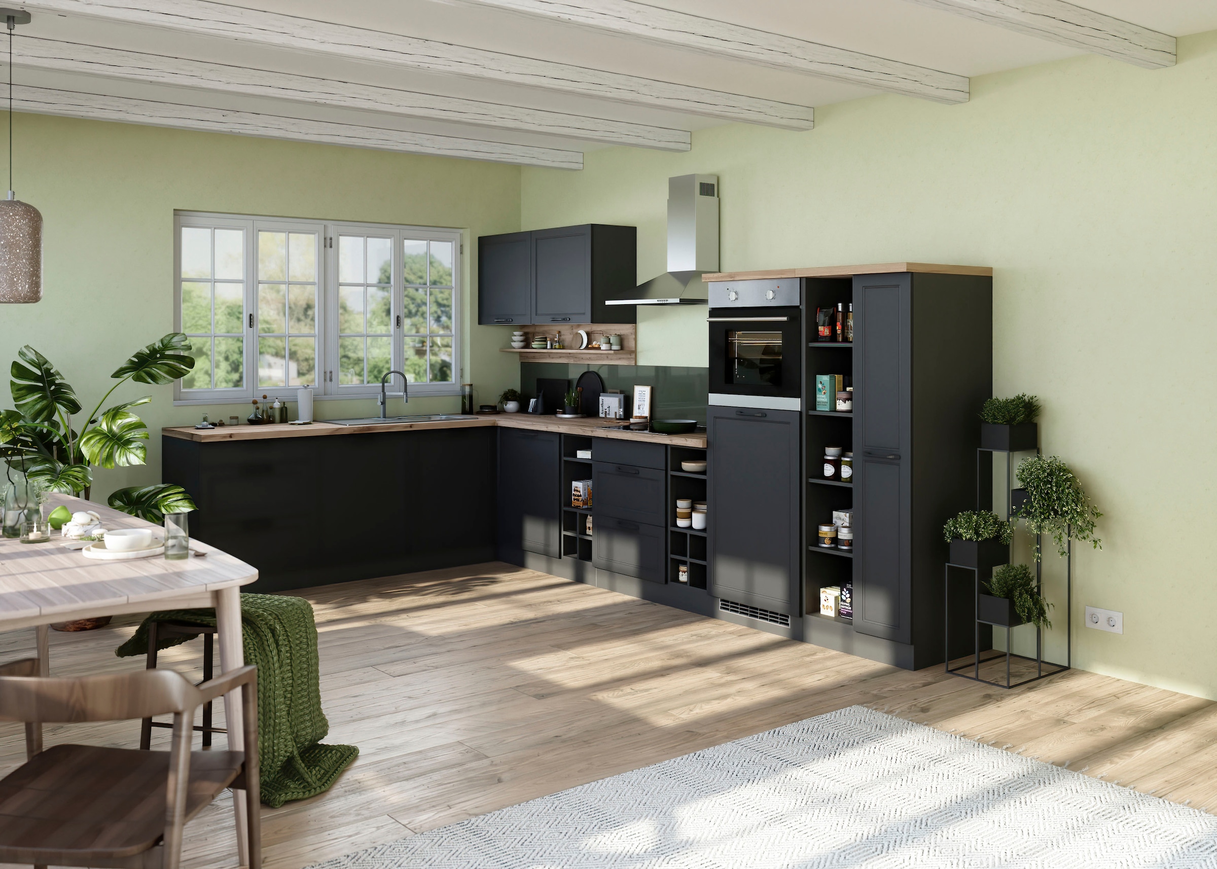KOCHSTATION Winkelküche »KS-Lana« Stellbreite 240/360 cm, wahlweise mit E-Geräten