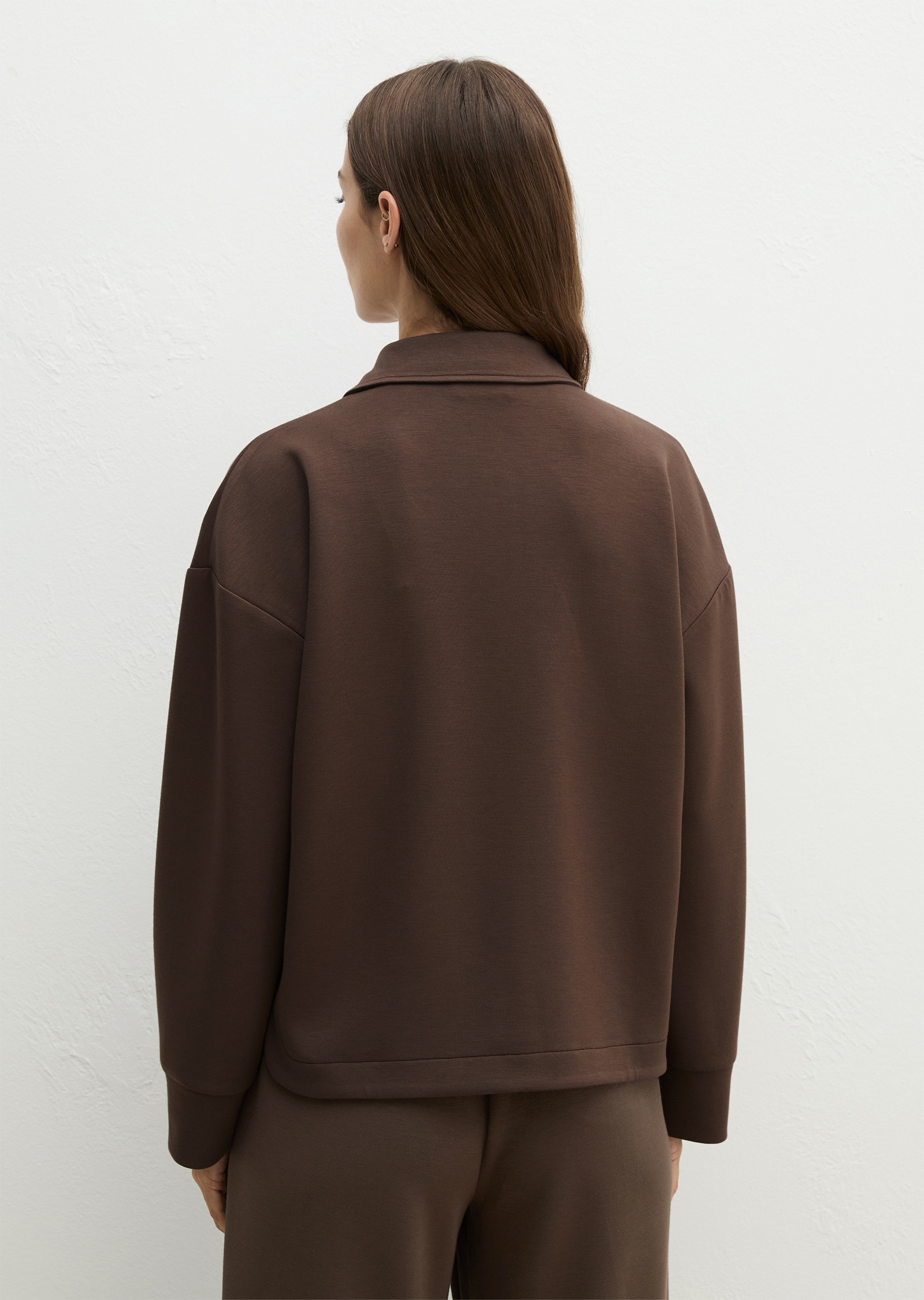Marc O'Polo T-shirt coupe ample, manches longues, pour vêtements d'intérieur, en jersey,