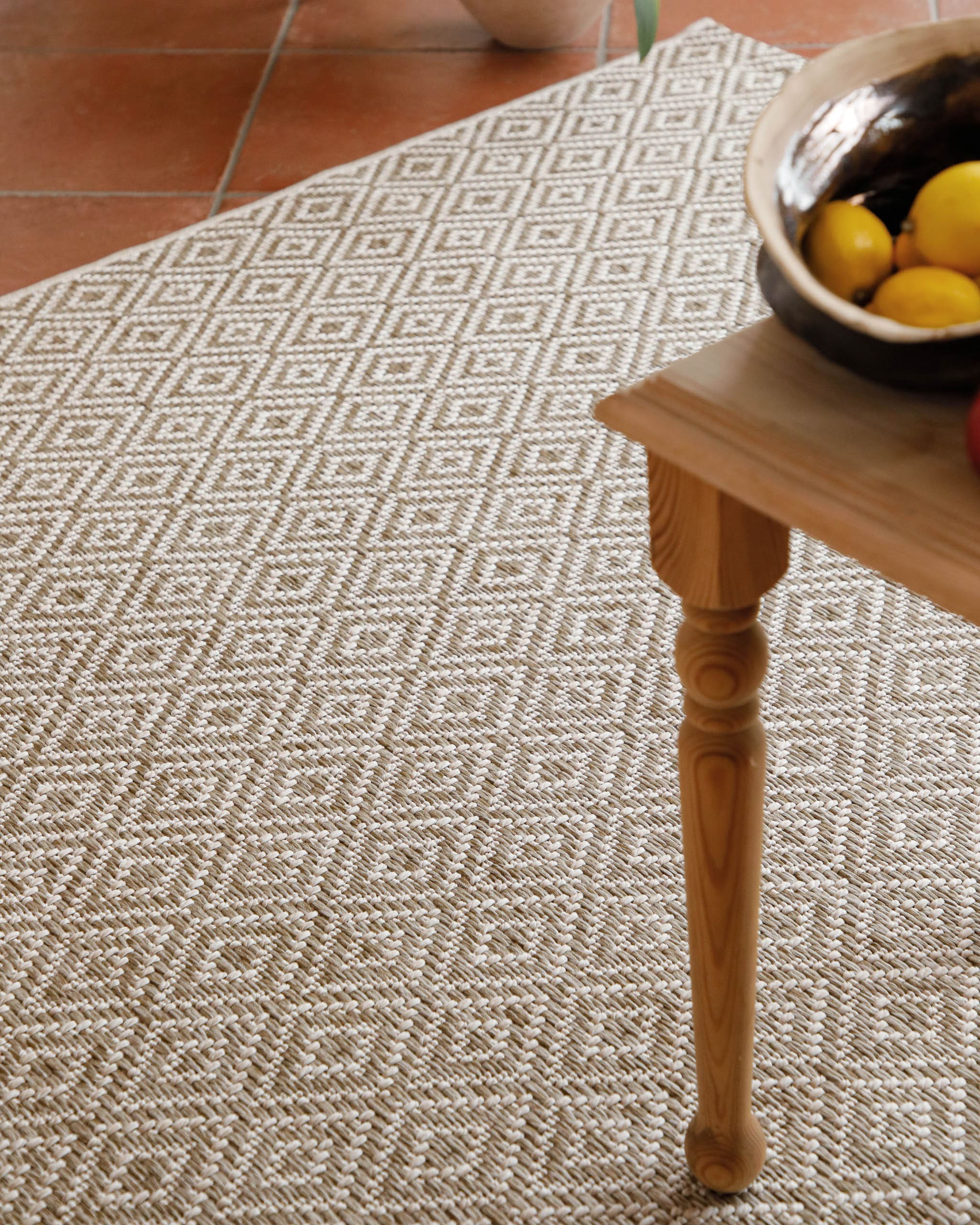 Wecon home Tapis »Miami Beach« Rectangulaire 5 mm Höhe In- & Outdoor Teppich, wetterfest, modernes Rauten Muster, Balkon