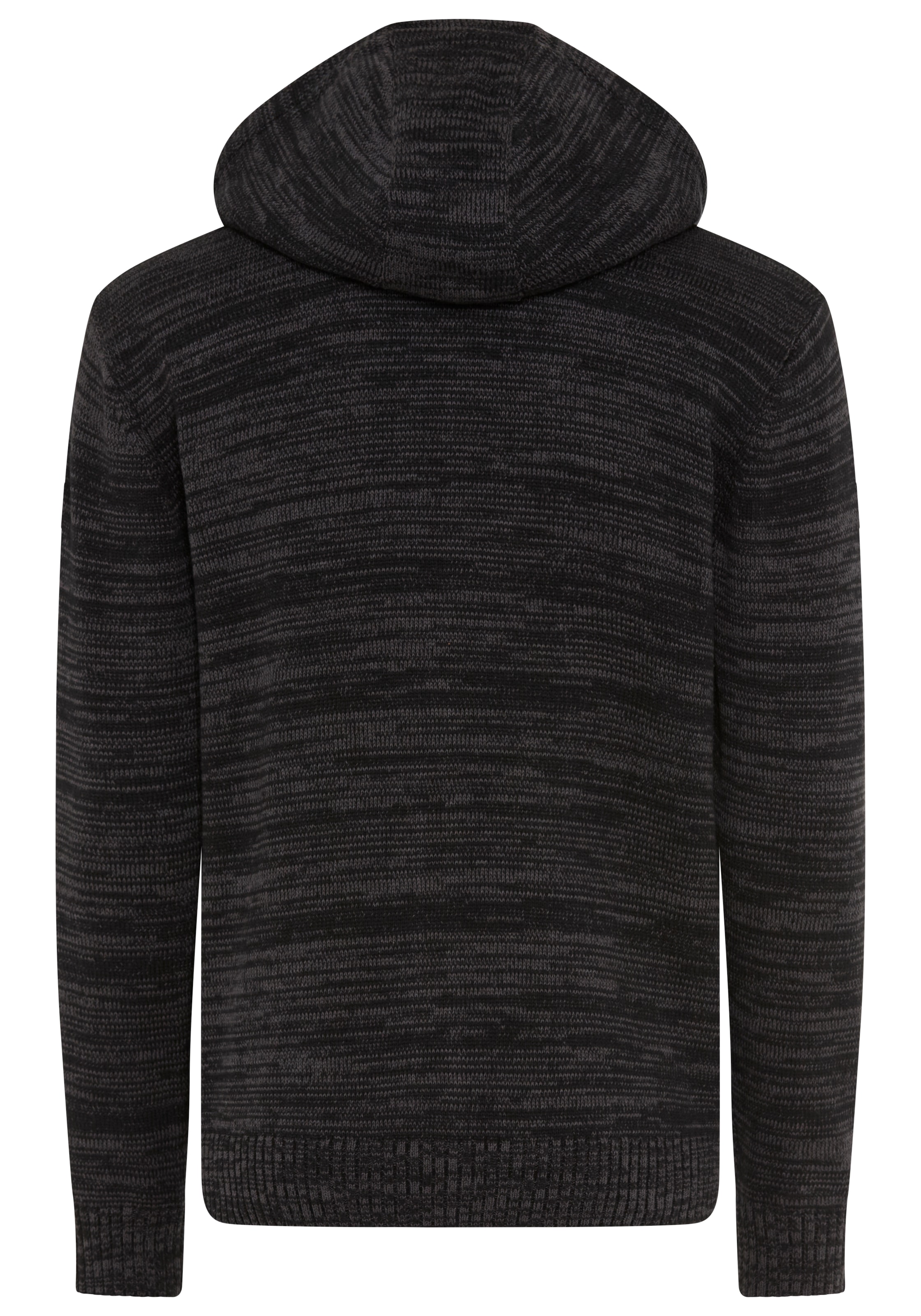 KangaROOS Kapuzenstrickjacke mit Reissverschluss und Knebelknopfverschluss, Regular Fit, Langarm