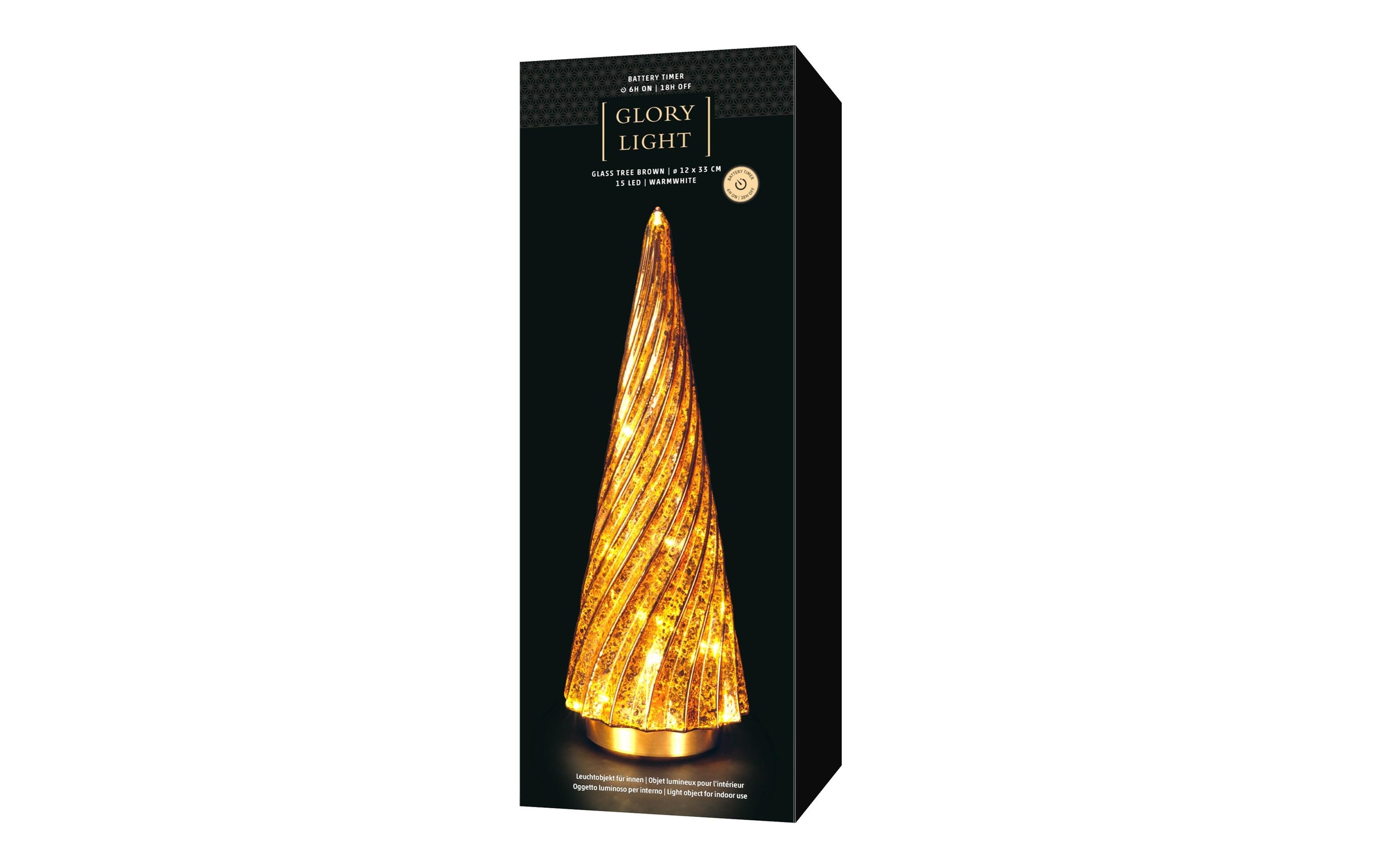 STT LED Dekofigur »tree brown, 33 cm« Warmweiss