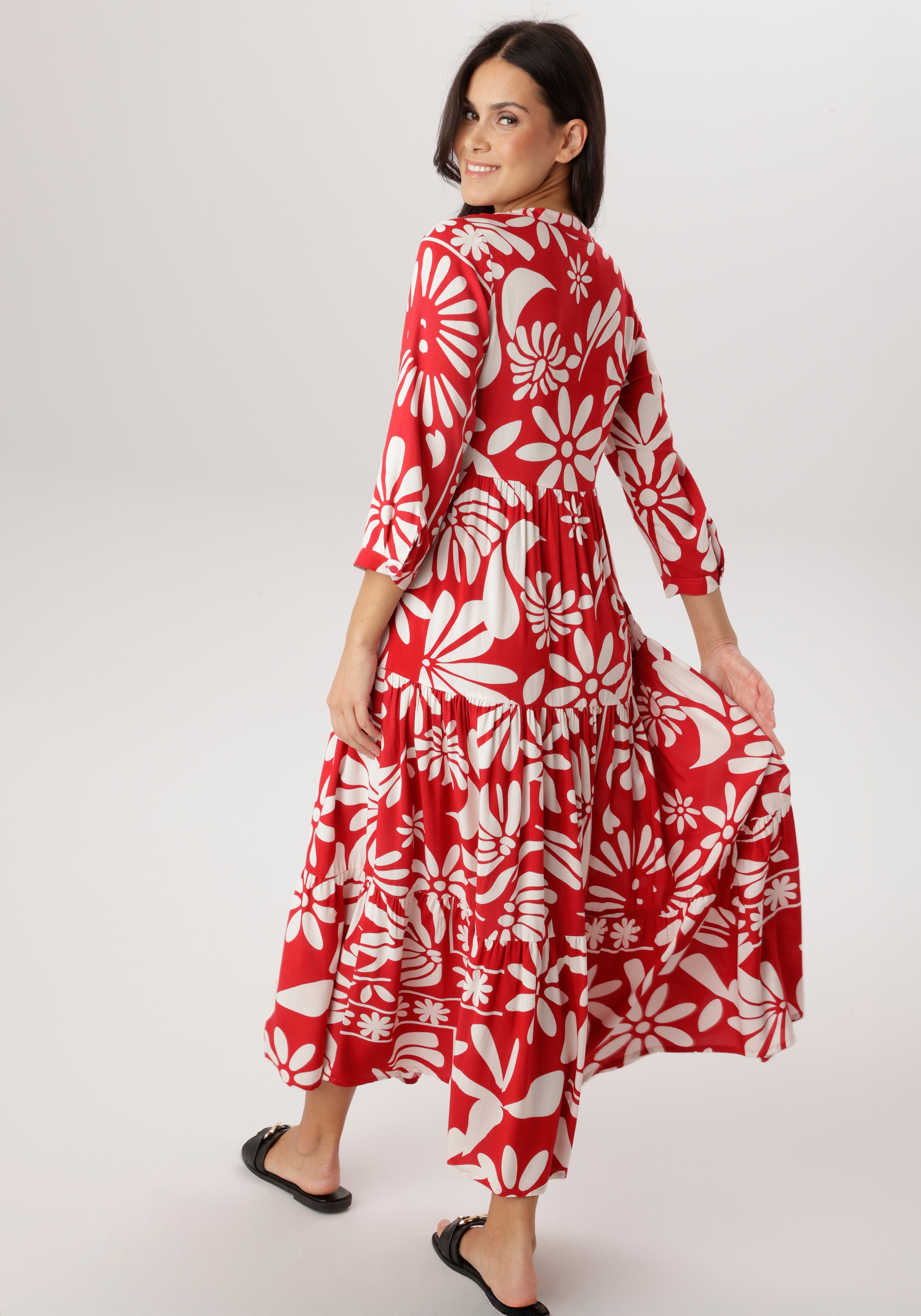 Aniston SELECTED Maxi robe mit fantasievoller Blütenmusterung - NEUE KOLLEKTION