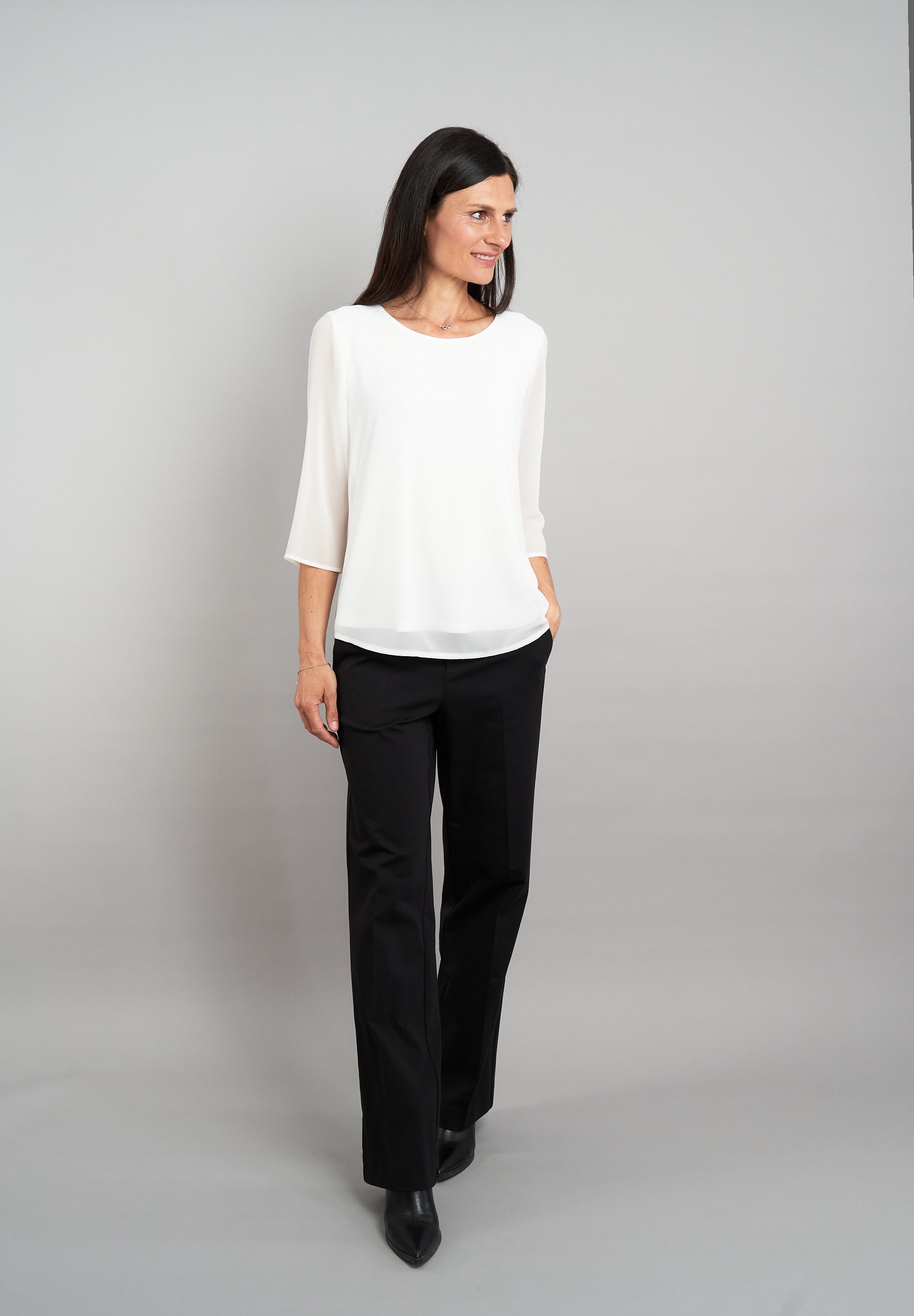 Seidel Moden Chiffonbluse in eleganter 2 in 1 Optik - MADE IN GERMANY