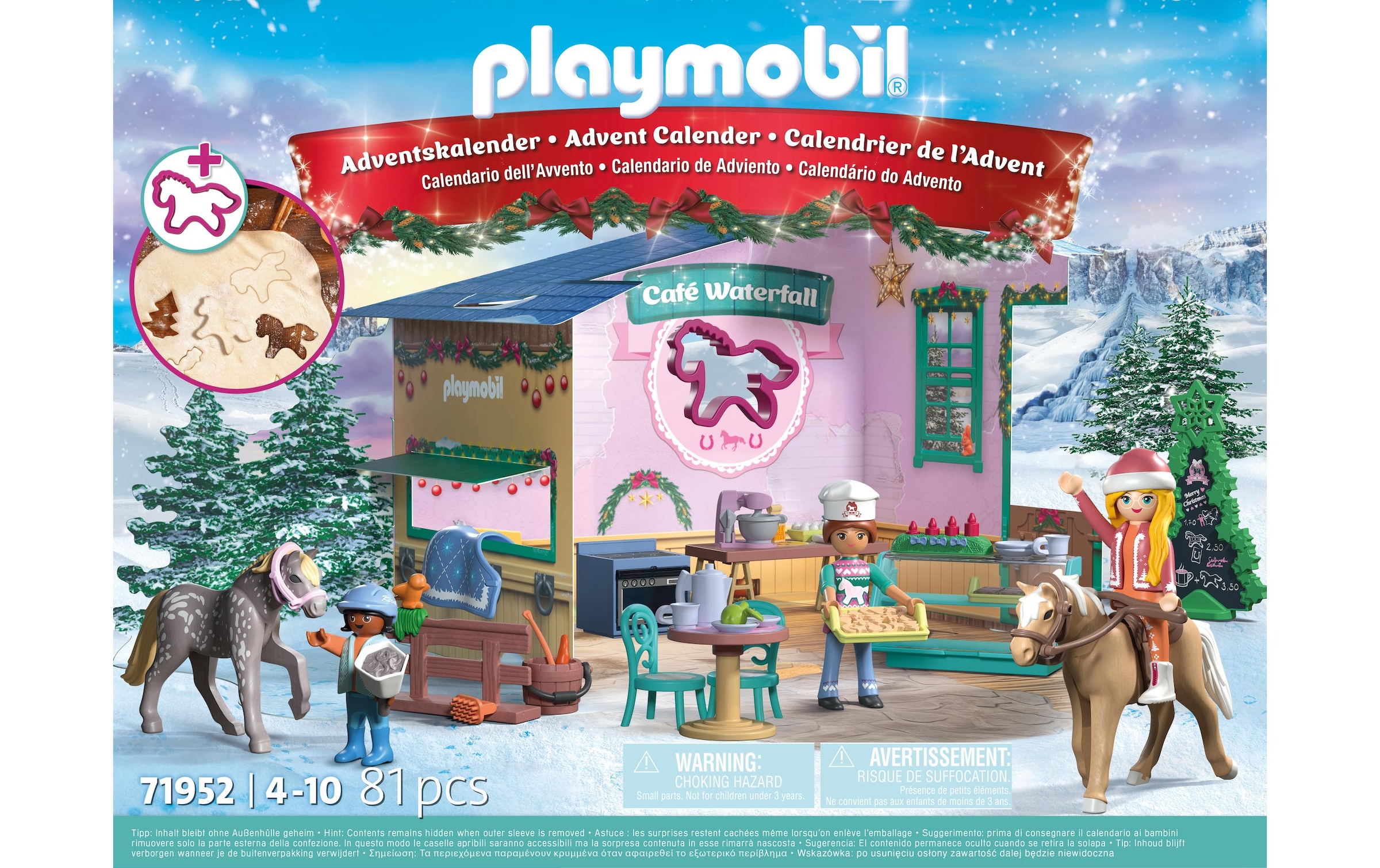 Playmobil® Calendrier de l'Avent »Weihnachtsbacken im Reitercafé« à partir de 4 ans